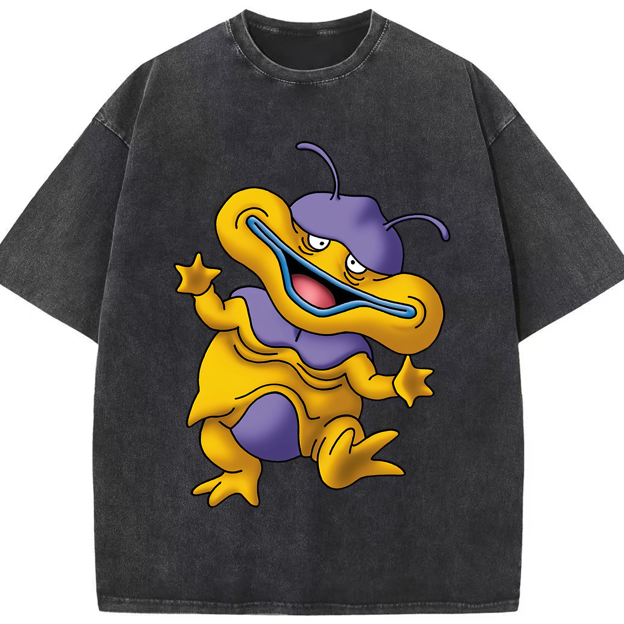 （画像用） ドラゴンクエスト Doragon Kuesuto Dragon Quest 綿100% ヴィンテージ風 半袖Tシャツ（フロントプリント）