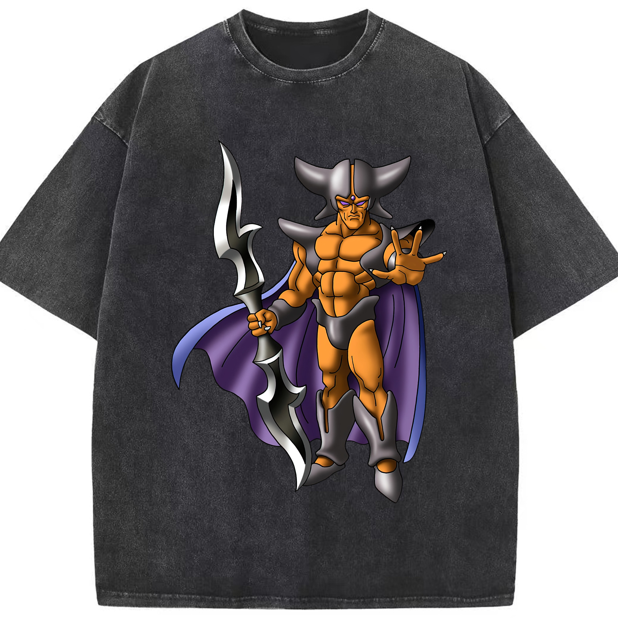 （画像用） ドラゴンクエスト Doragon Kuesuto Dragon Quest 綿100% ヴィンテージ風 半袖Tシャツ（フロントプリント）