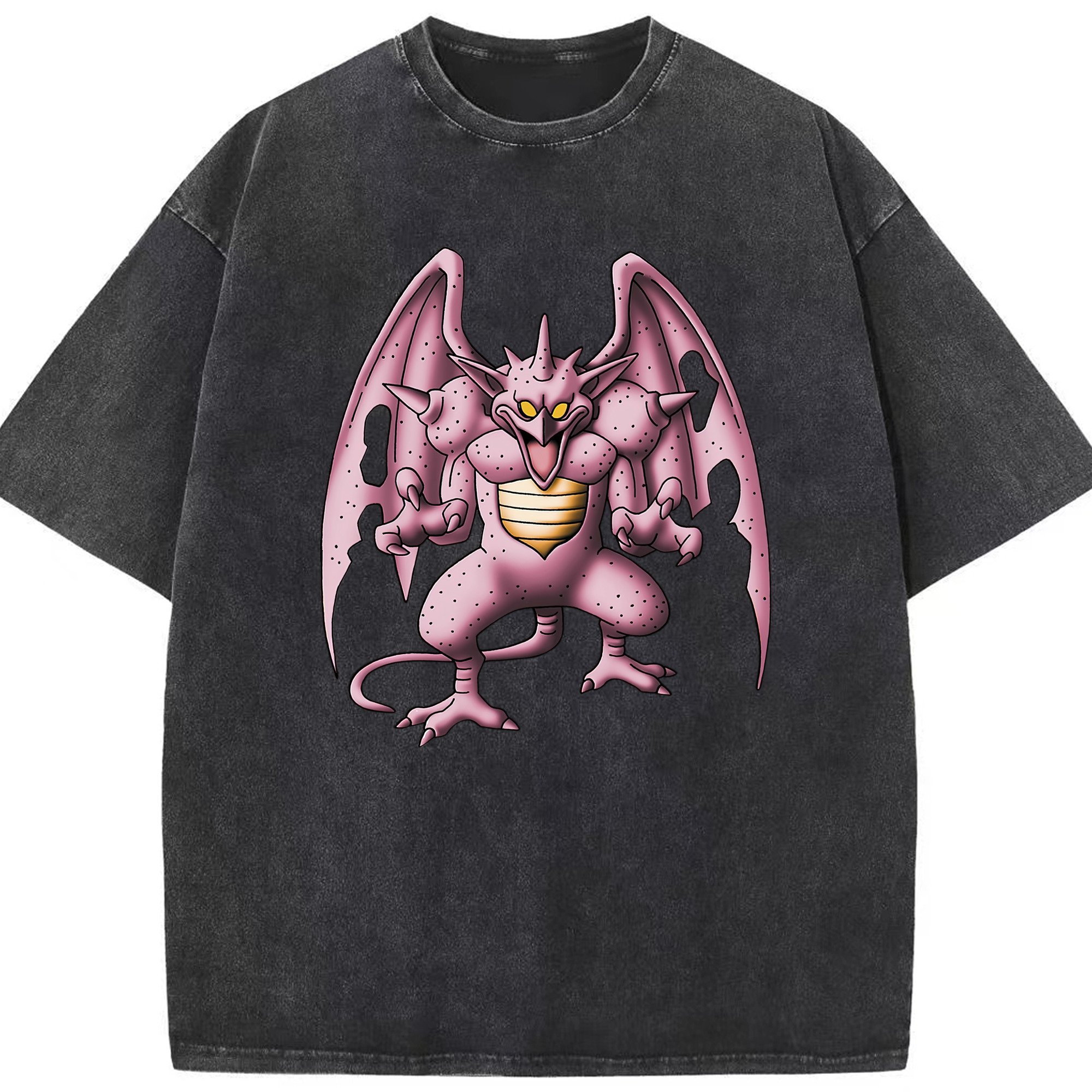 （画像用） ドラゴンクエスト Doragon Kuesuto Dragon Quest 綿100% ヴィンテージ風 半袖Tシャツ（フロントプリント）