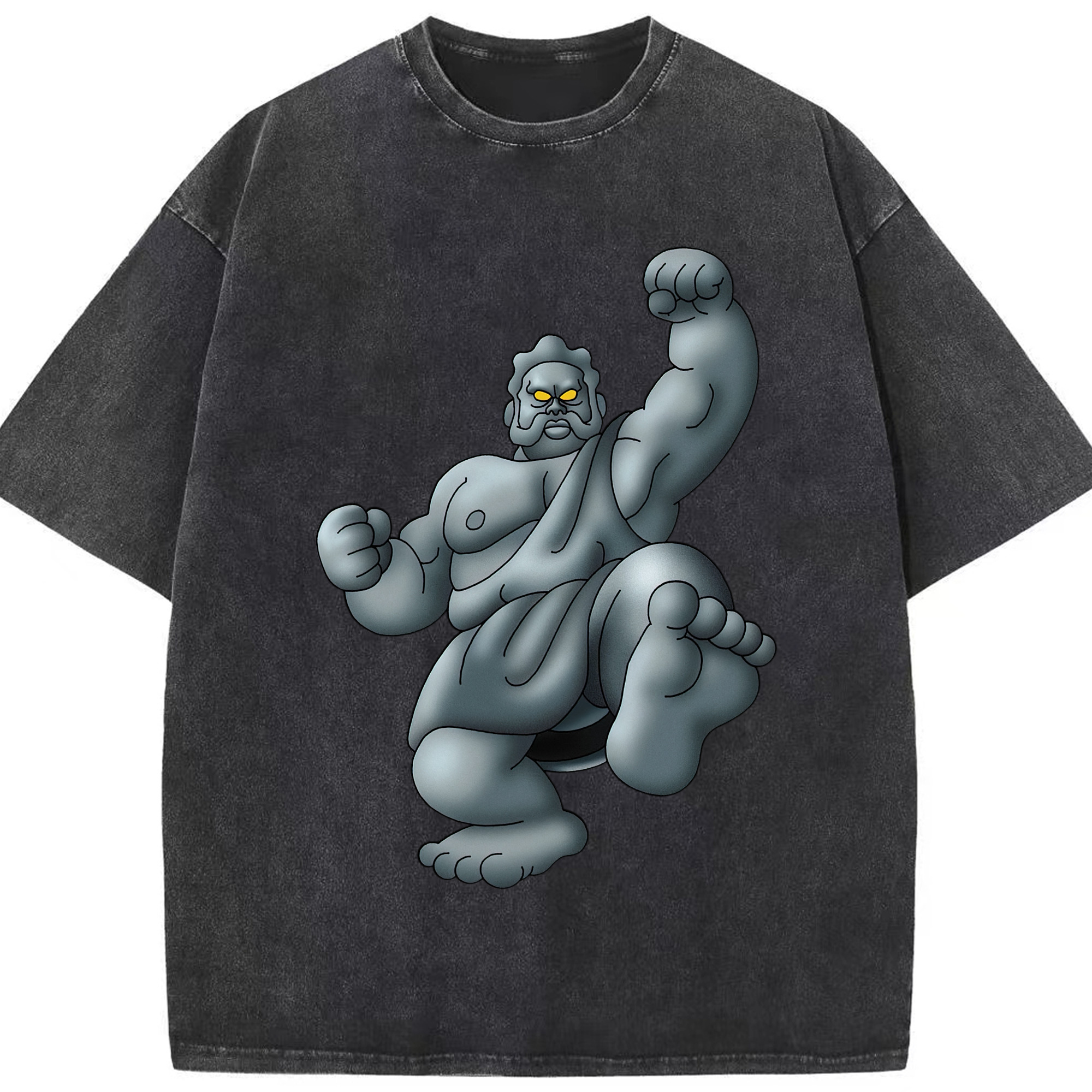 （画像用） ドラゴンクエスト Doragon Kuesuto Dragon Quest 綿100% ヴィンテージ風 半袖Tシャツ（フロントプリント）