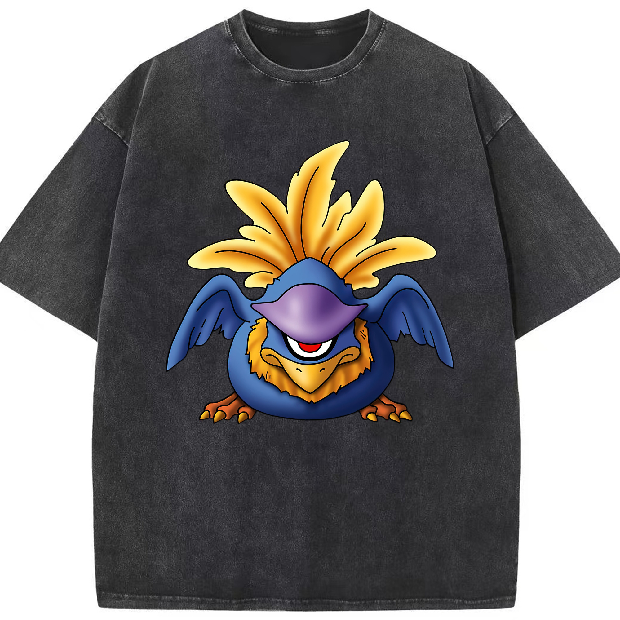 （画像用） ドラゴンクエスト Doragon Kuesuto Dragon Quest 綿100% ヴィンテージ風 半袖Tシャツ（フロントプリント）