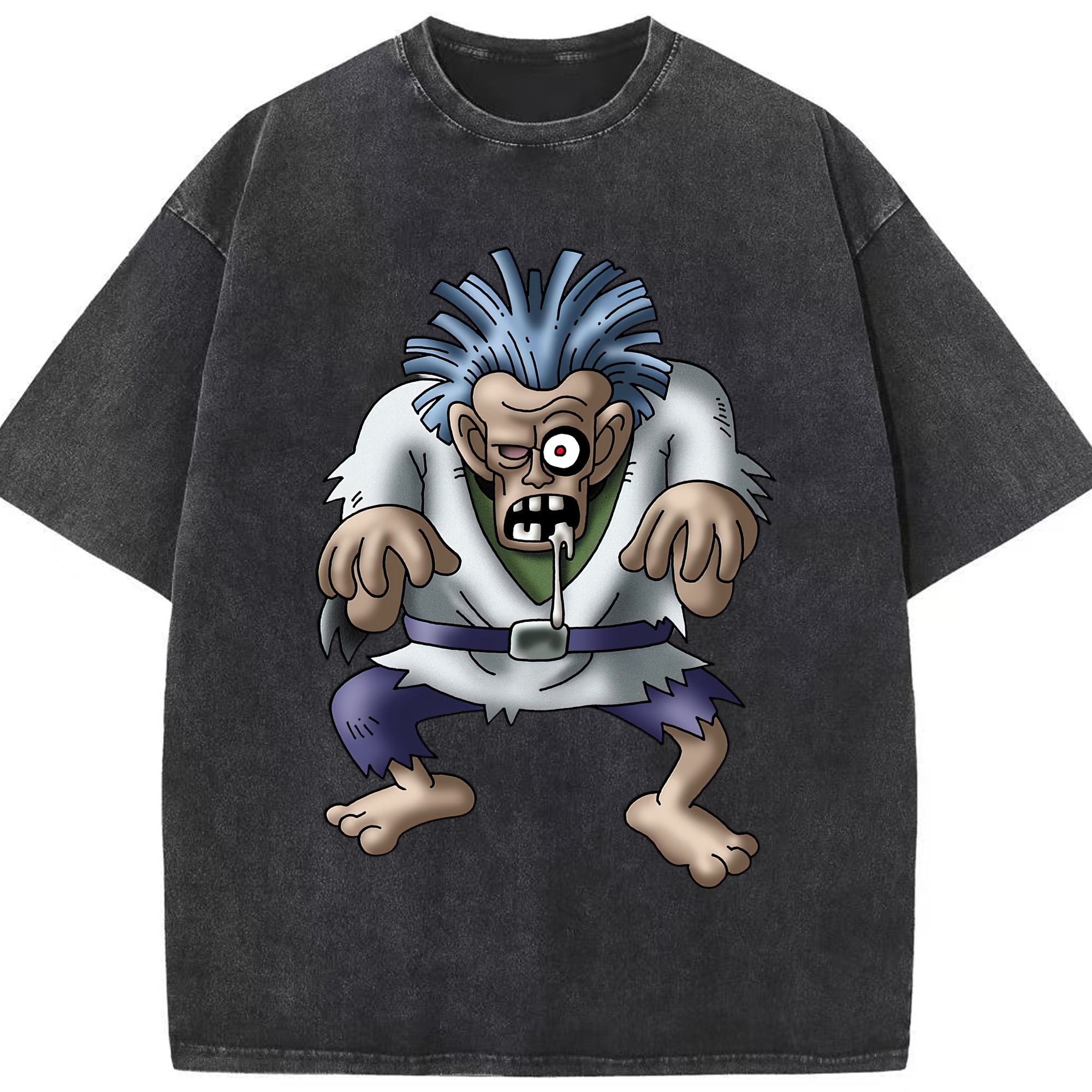 （画像用） ドラゴンクエスト Doragon Kuesuto Dragon Quest 綿100% ヴィンテージ風 半袖Tシャツ（フロントプリント）