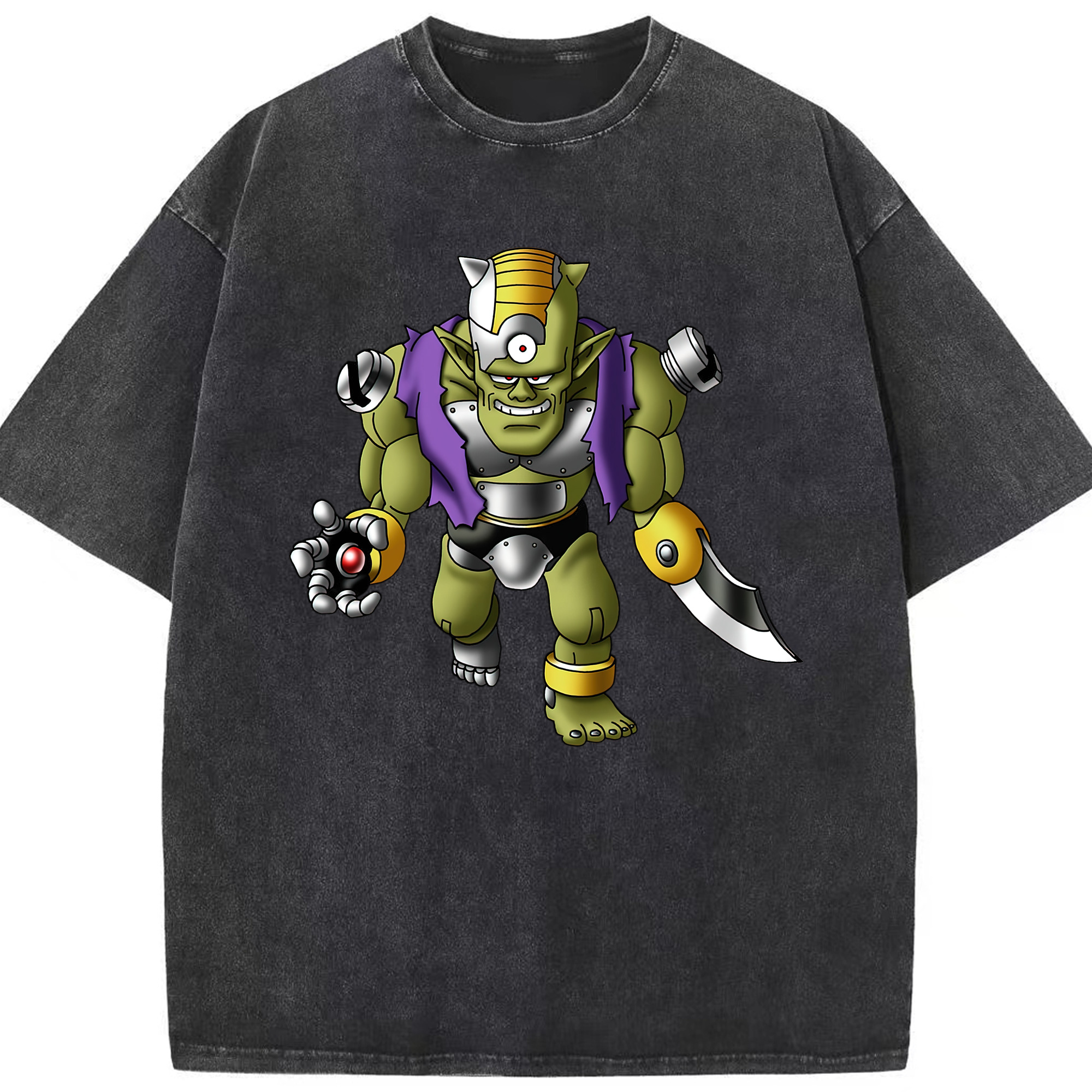 （画像用） ドラゴンクエスト Doragon Kuesuto Dragon Quest 綿100% ヴィンテージ風 半袖Tシャツ（フロントプリント）