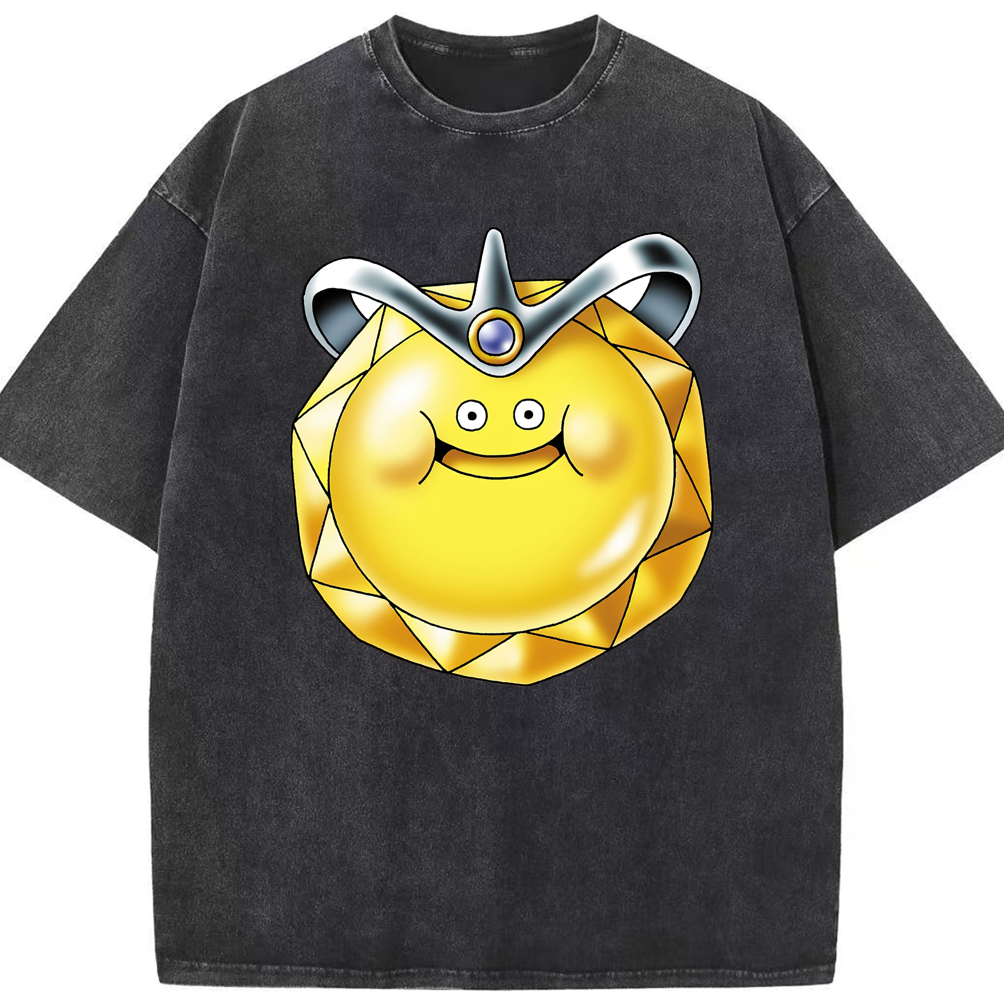 （画像用） ドラゴンクエスト Doragon Kuesuto Dragon Quest 綿100% ヴィンテージ風 半袖Tシャツ（フロントプリント）