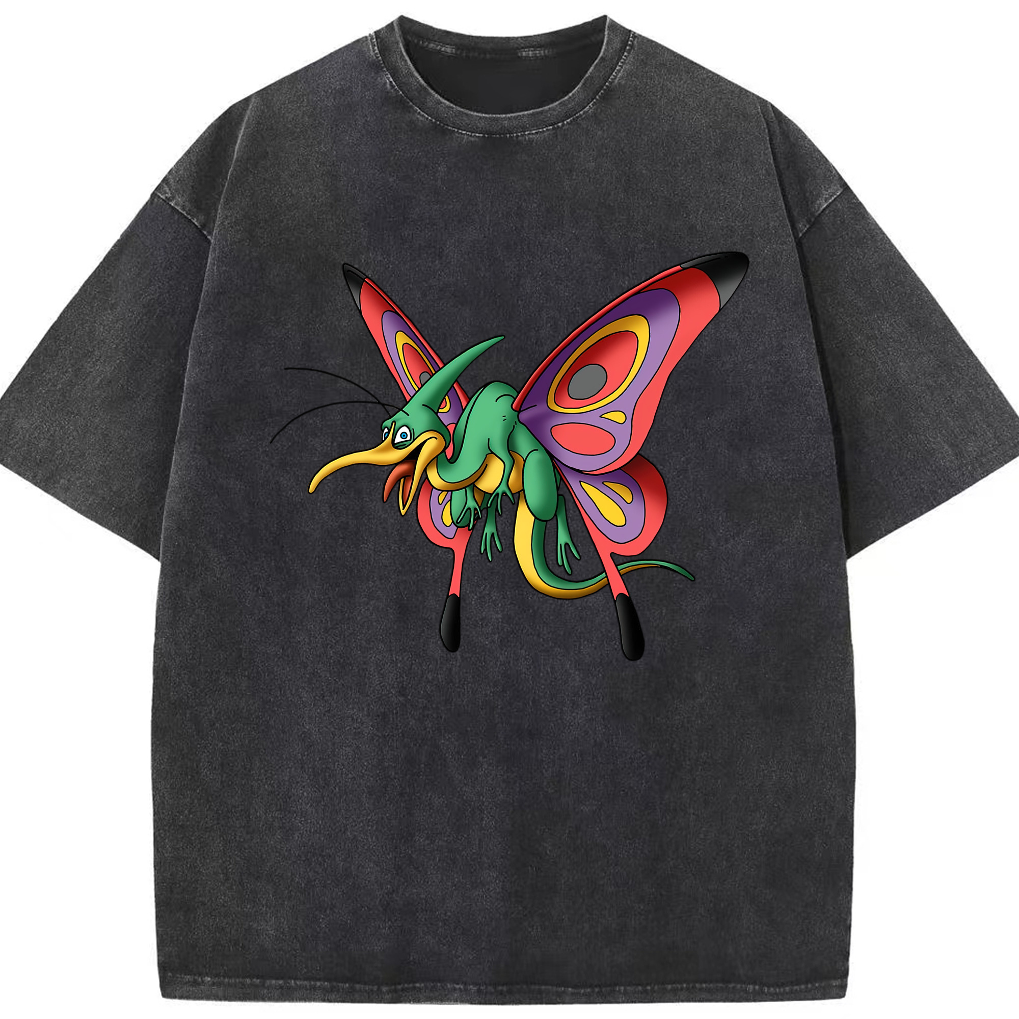 （画像用） ドラゴンクエスト Doragon Kuesuto Dragon Quest 綿100% ヴィンテージ風 半袖Tシャツ（フロントプリント）