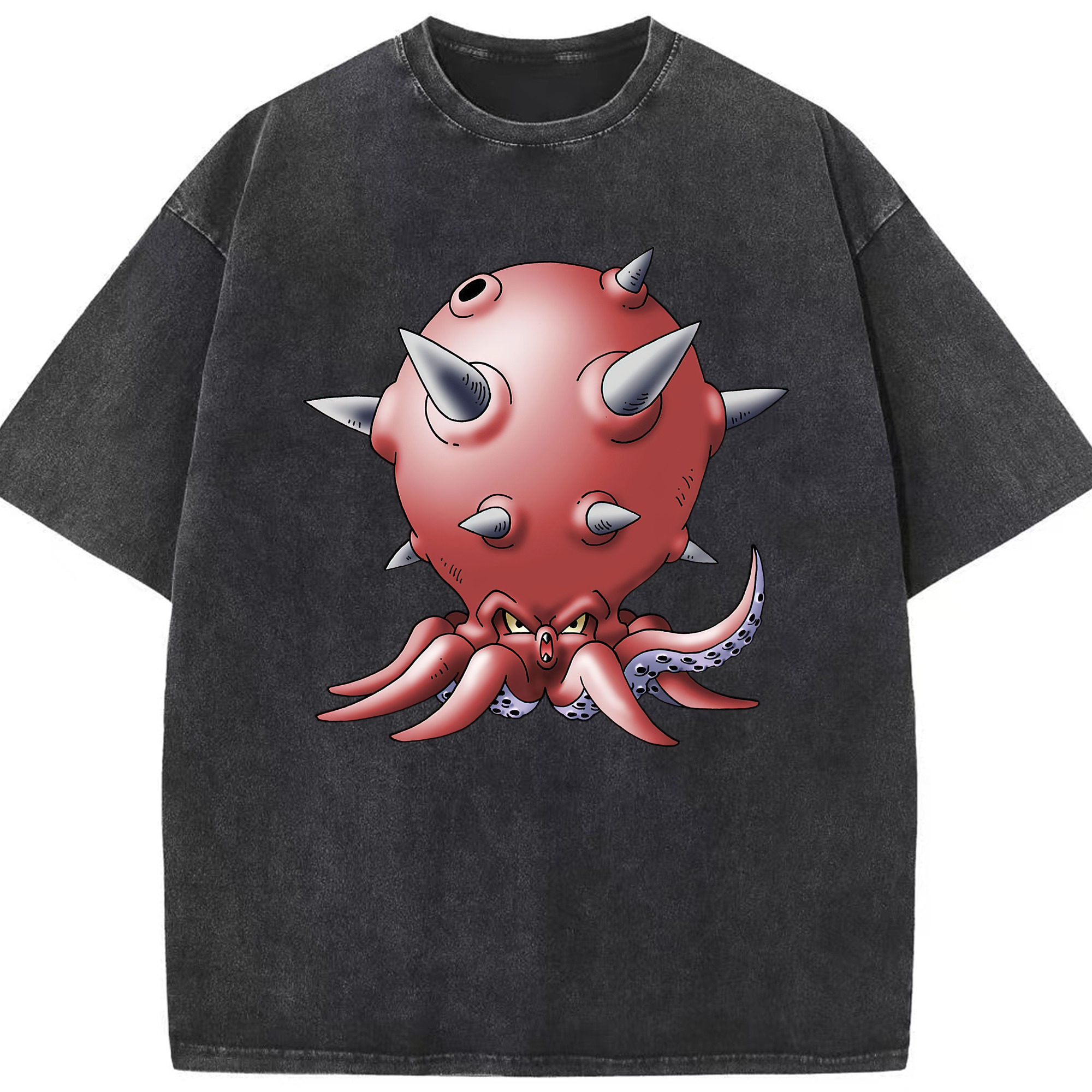 （画像用） ドラゴンクエスト Doragon Kuesuto Dragon Quest 綿100% ヴィンテージ風 半袖Tシャツ（フロントプリント）