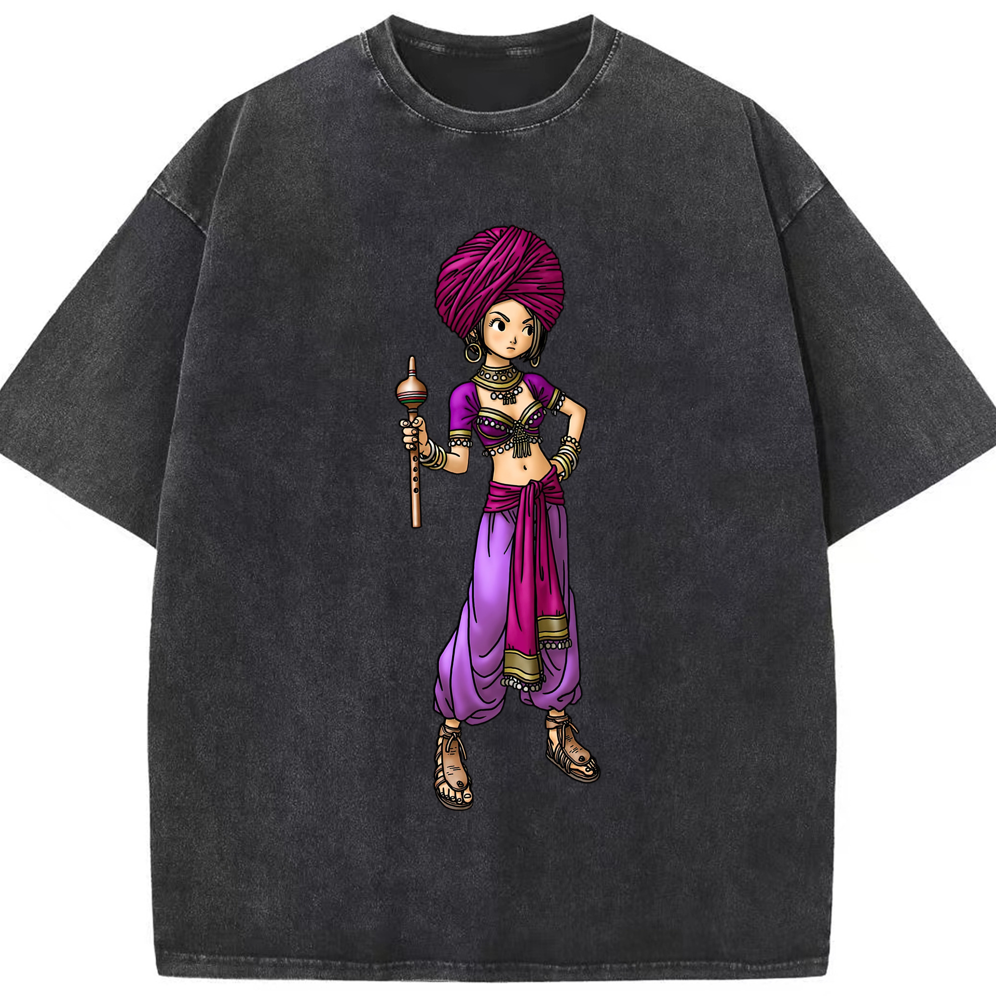 （画像用） ドラゴンクエスト Doragon Kuesuto Dragon Quest 綿100% ヴィンテージ風 半袖Tシャツ（フロントプリント）