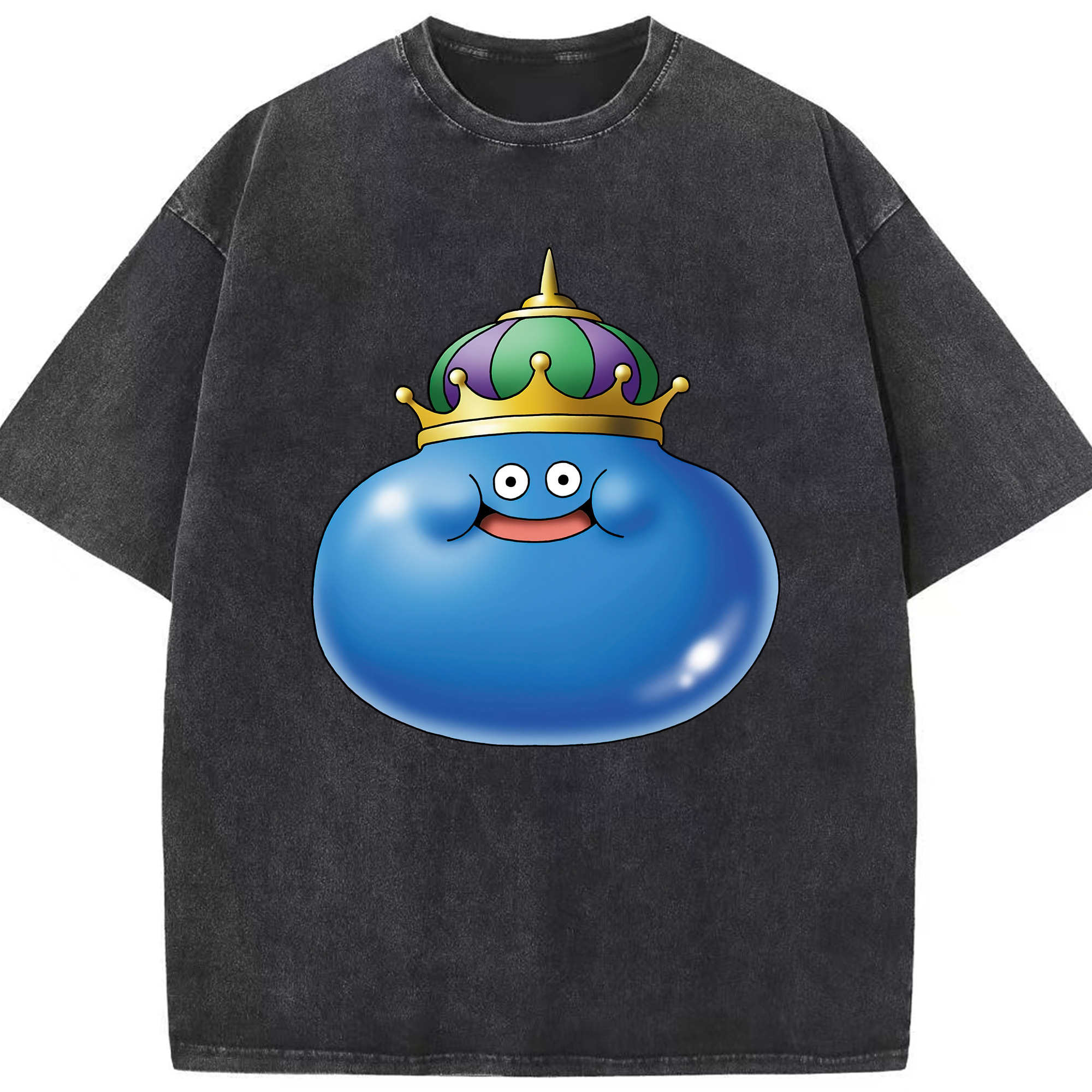 （画像用） ドラゴンクエスト Doragon Kuesuto Dragon Quest 綿100% ヴィンテージ風 半袖Tシャツ（フロントプリント）