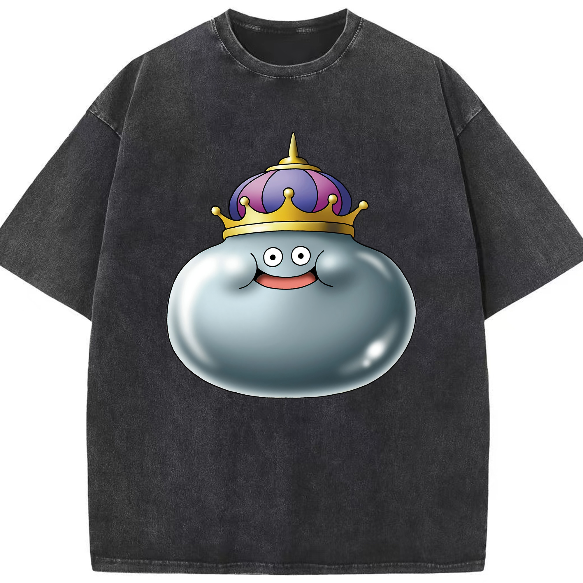（画像用） ドラゴンクエスト Doragon Kuesuto Dragon Quest 綿100% ヴィンテージ風 半袖Tシャツ（フロントプリント）