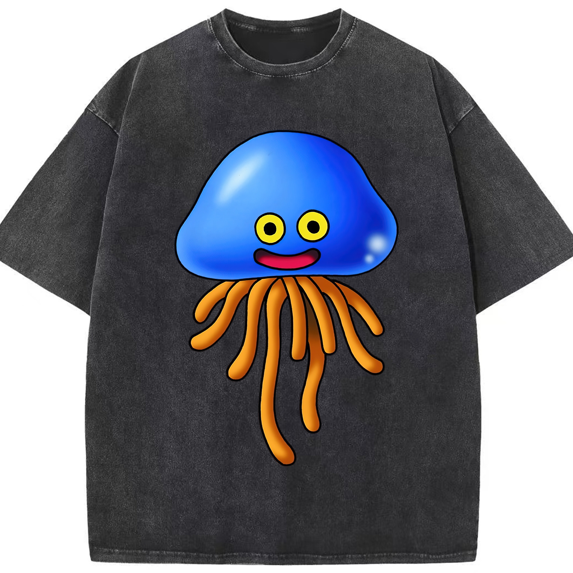 （画像用） ドラゴンクエスト Doragon Kuesuto Dragon Quest 綿100% ヴィンテージ風 半袖Tシャツ（フロントプリント）