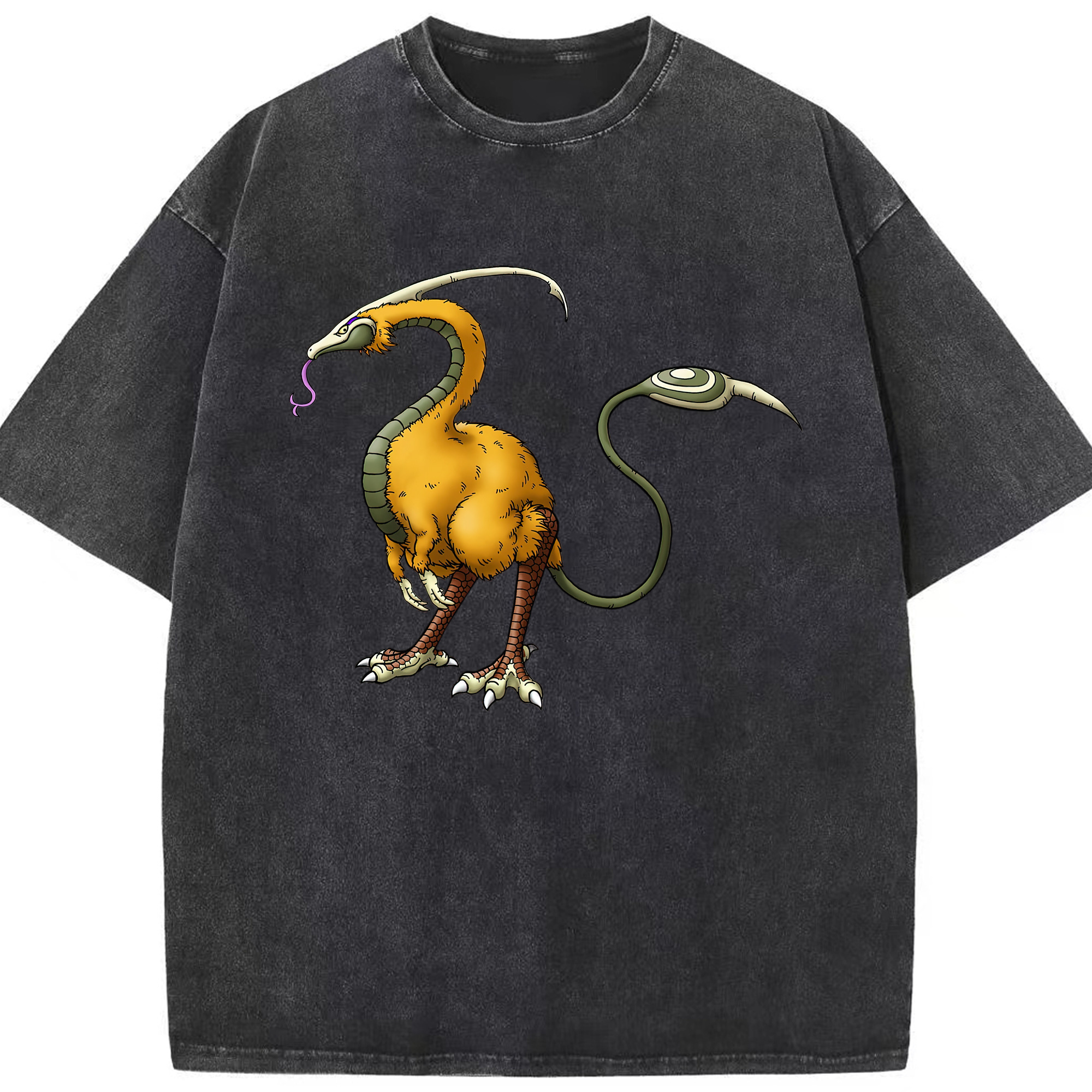 （画像用） ドラゴンクエスト Doragon Kuesuto Dragon Quest 綿100% ヴィンテージ風 半袖Tシャツ（フロントプリント）