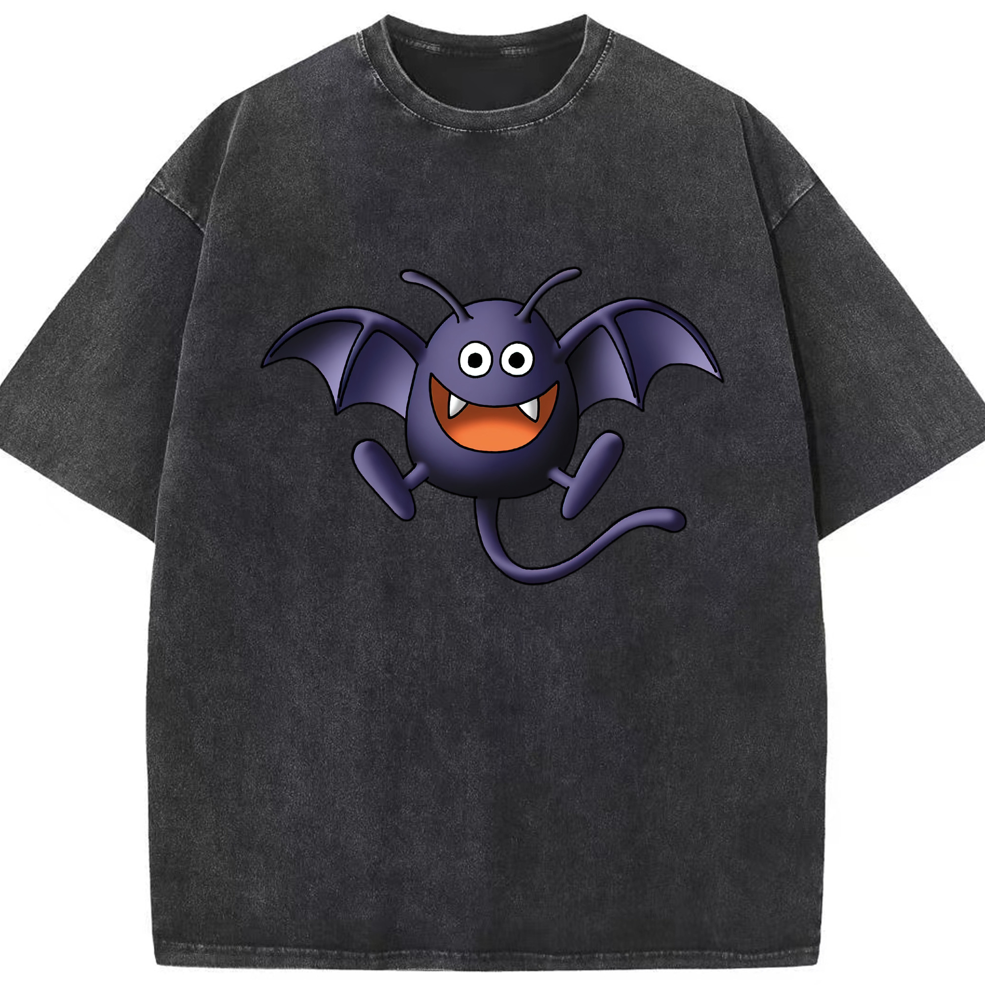 （画像用） ドラゴンクエスト Doragon Kuesuto Dragon Quest 綿100% ヴィンテージ風 半袖Tシャツ（フロントプリント）
