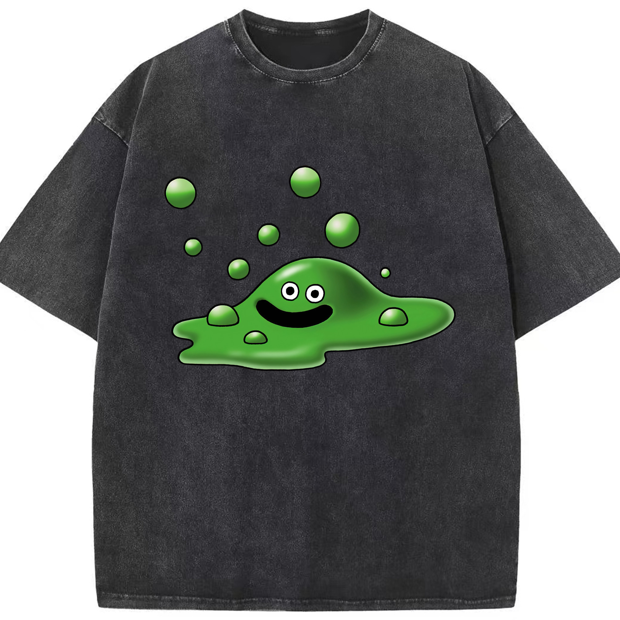 （画像用） ドラゴンクエスト Doragon Kuesuto Dragon Quest 綿100% ヴィンテージ風 半袖Tシャツ（フロントプリント）