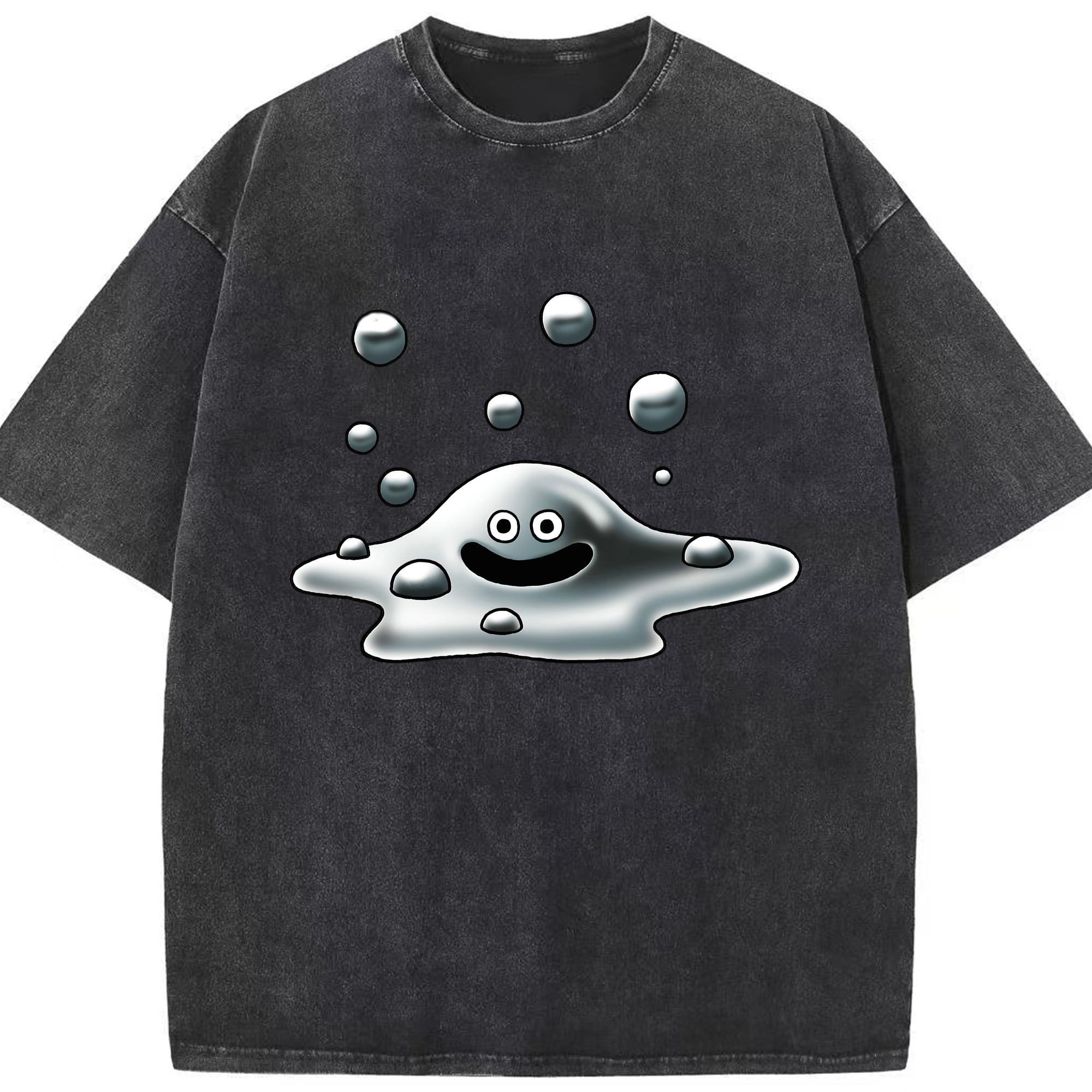 （画像用） ドラゴンクエスト Doragon Kuesuto Dragon Quest 綿100% ヴィンテージ風 半袖Tシャツ（フロントプリント）
