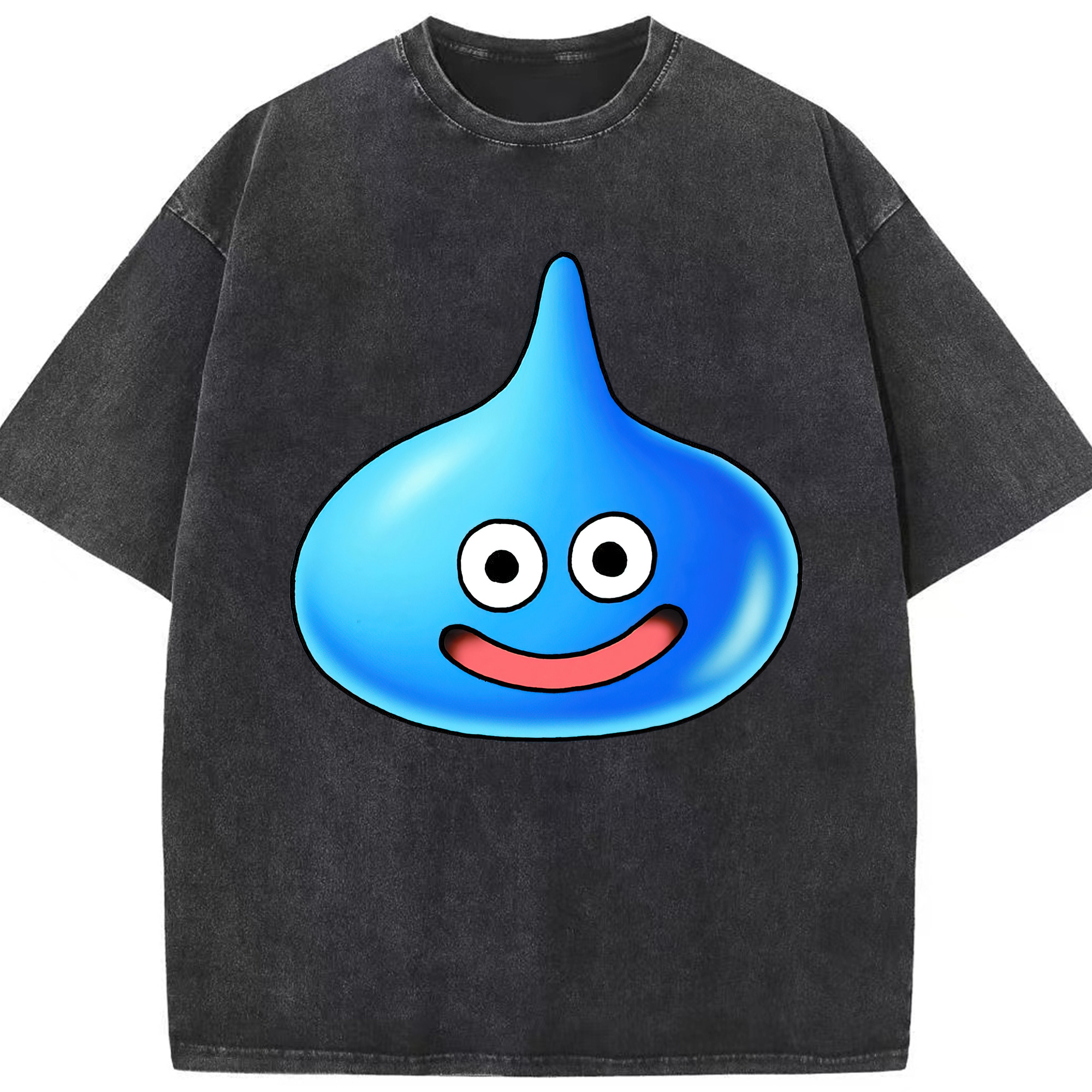 （画像用） ドラゴンクエスト Doragon Kuesuto Dragon Quest 綿100% ヴィンテージ風 半袖Tシャツ（フロントプリント）