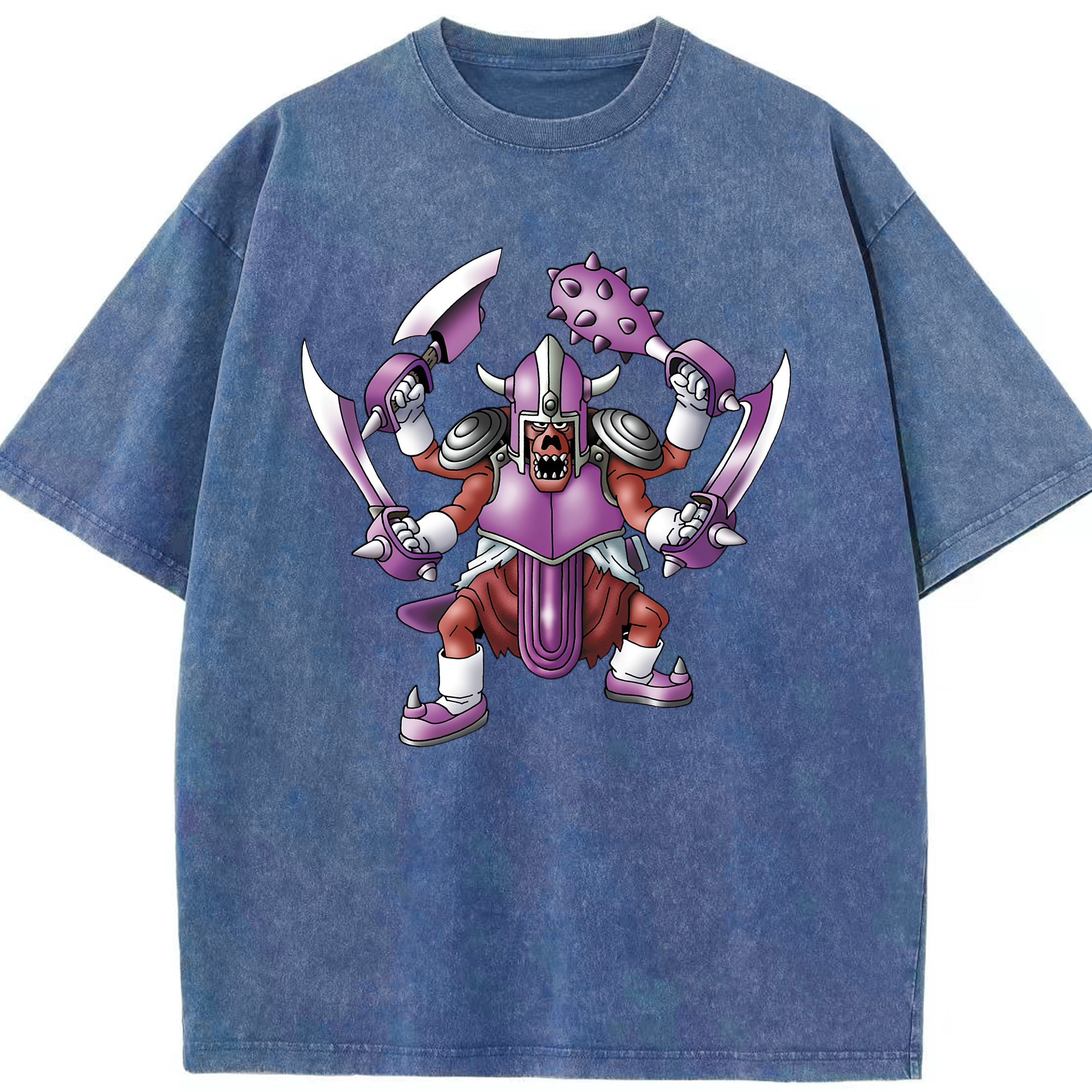 （画像用） ドラゴンクエスト Doragon Kuesuto Dragon Quest 綿100% ヴィンテージ風 半袖Tシャツ（フロントプリント）