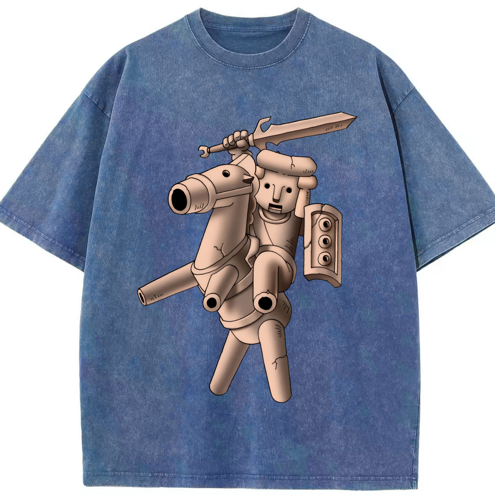 （画像用） ドラゴンクエスト Doragon Kuesuto Dragon Quest 綿100% ヴィンテージ風 半袖Tシャツ（フロントプリント）