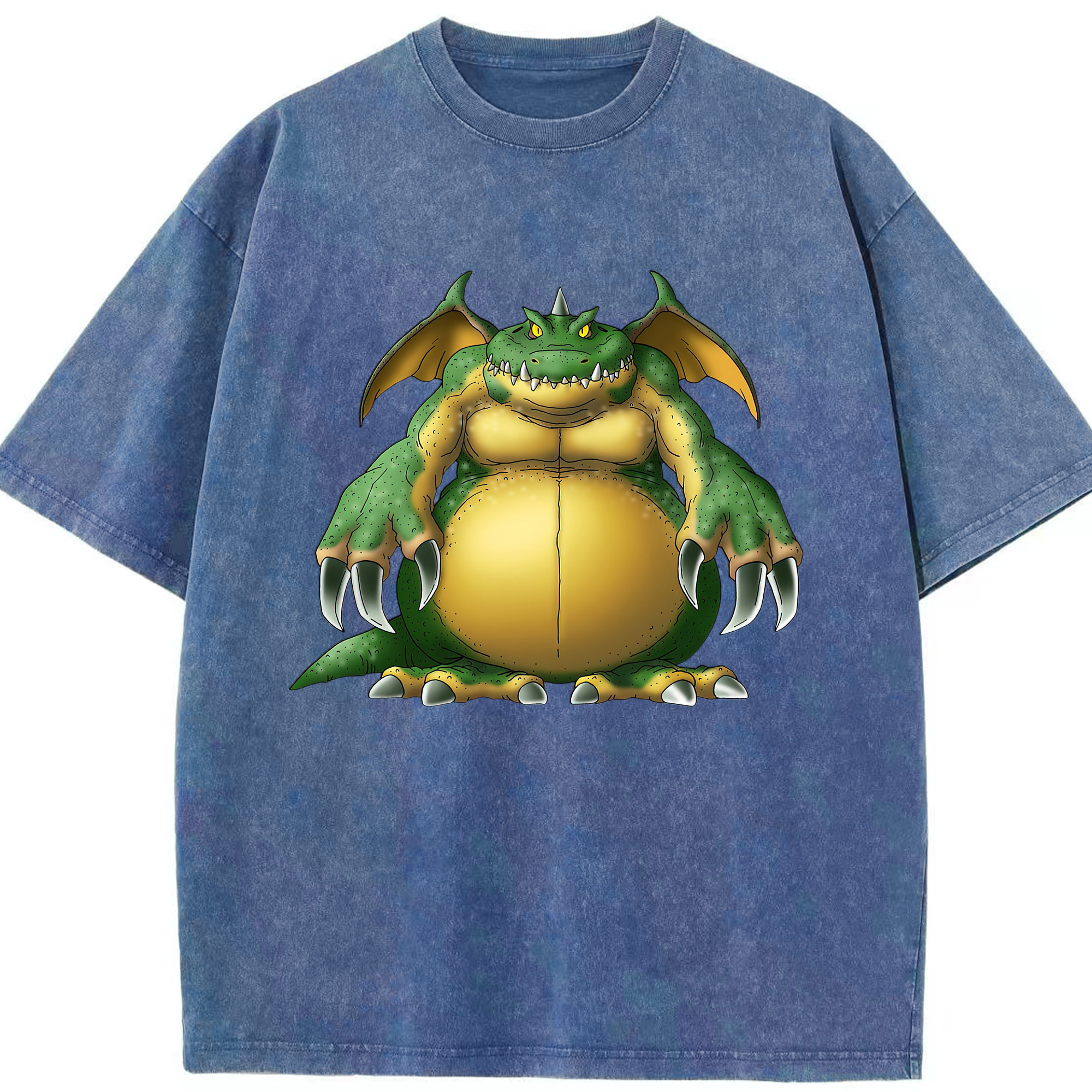 （画像用） ドラゴンクエスト Doragon Kuesuto Dragon Quest 綿100% ヴィンテージ風 半袖Tシャツ（フロントプリント）