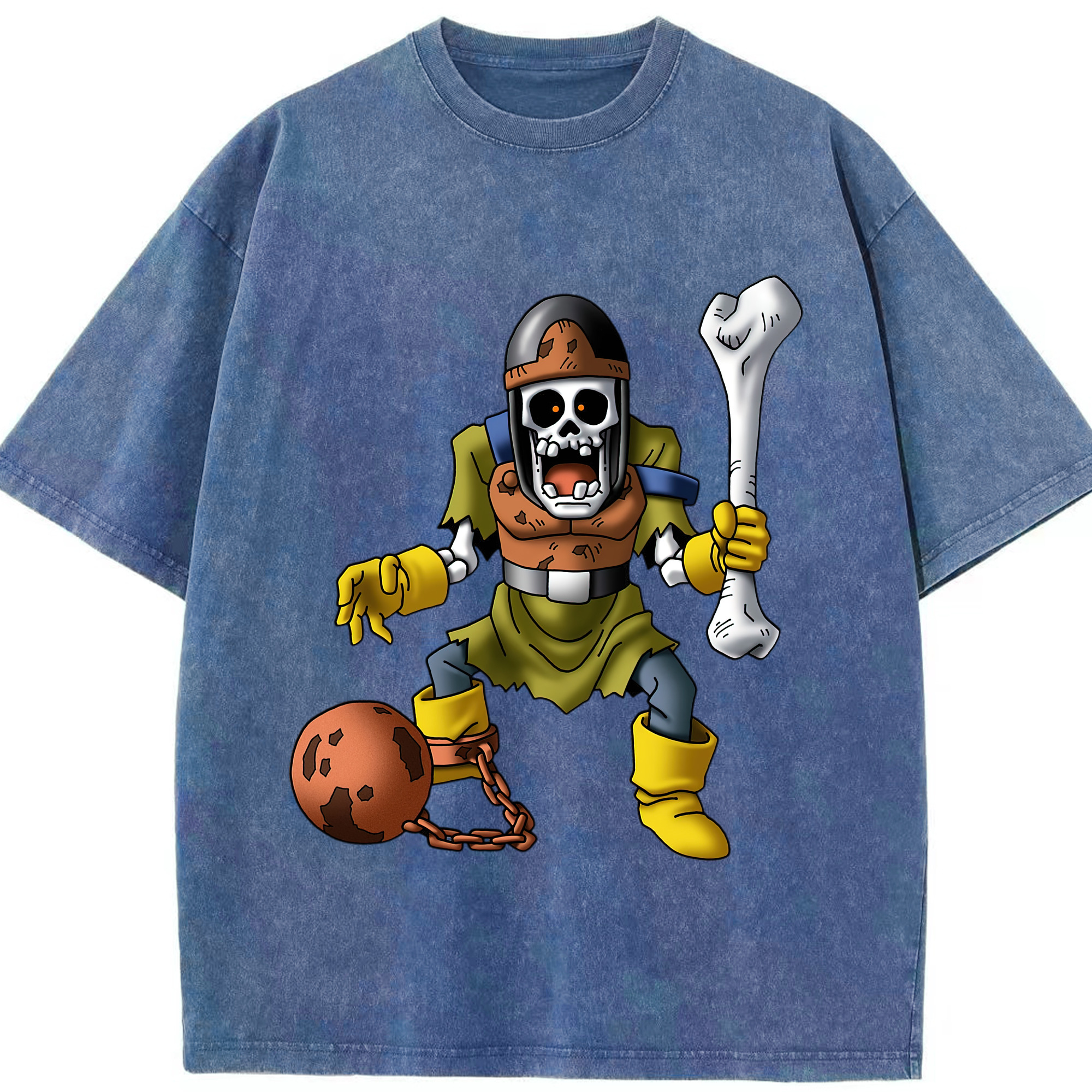 （画像用） ドラゴンクエスト Doragon Kuesuto Dragon Quest 綿100% ヴィンテージ風 半袖Tシャツ（フロントプリント）