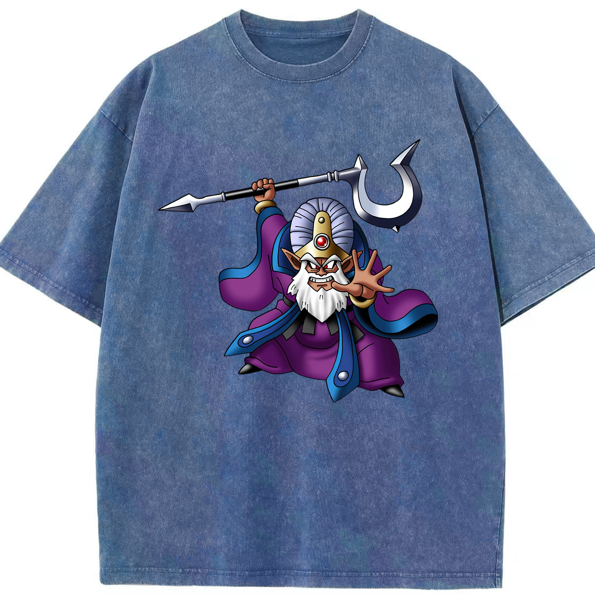 （画像用） ドラゴンクエスト Doragon Kuesuto Dragon Quest 綿100% ヴィンテージ風 半袖Tシャツ（フロントプリント）