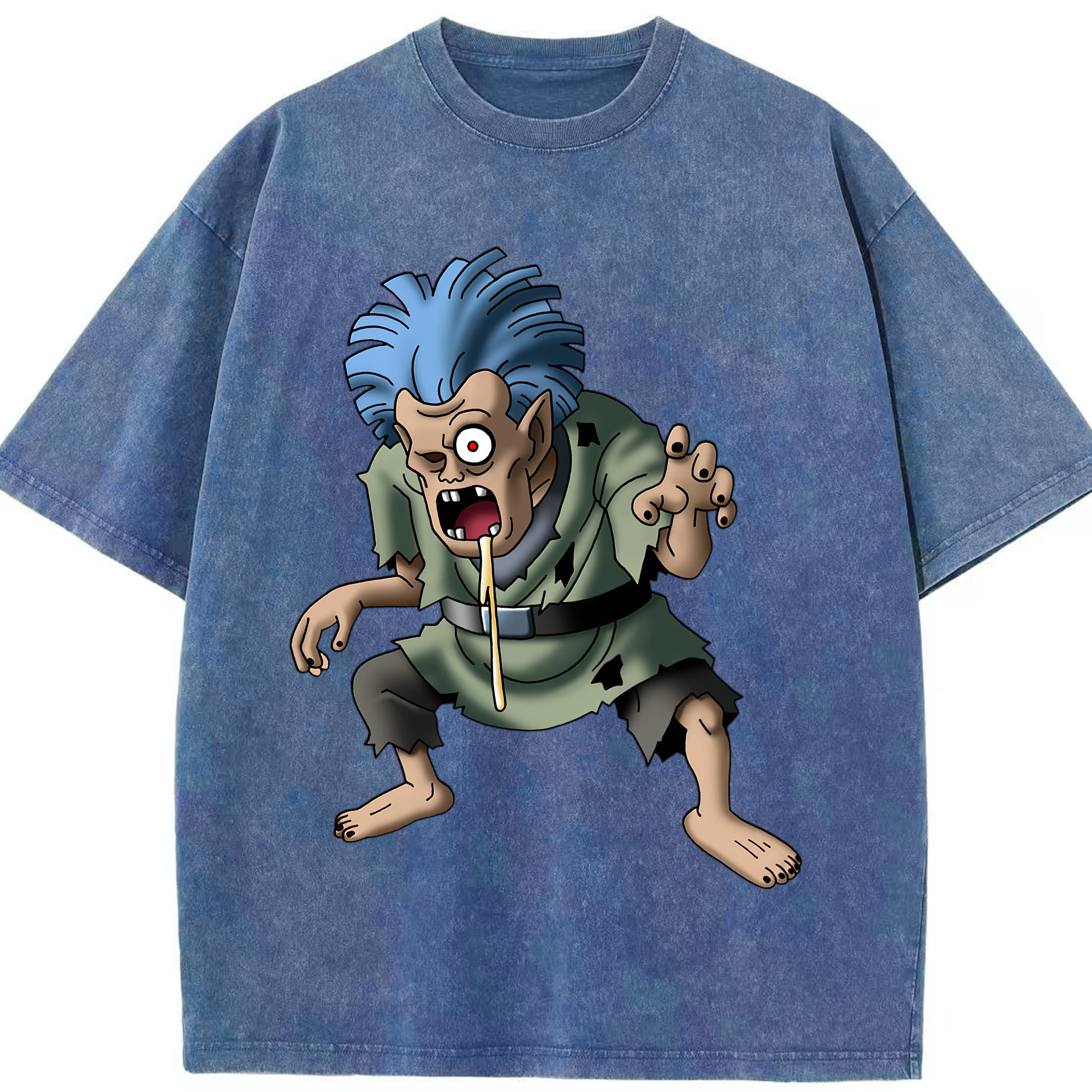 （画像用） ドラゴンクエスト Doragon Kuesuto Dragon Quest 綿100% ヴィンテージ風 半袖Tシャツ（フロントプリント）