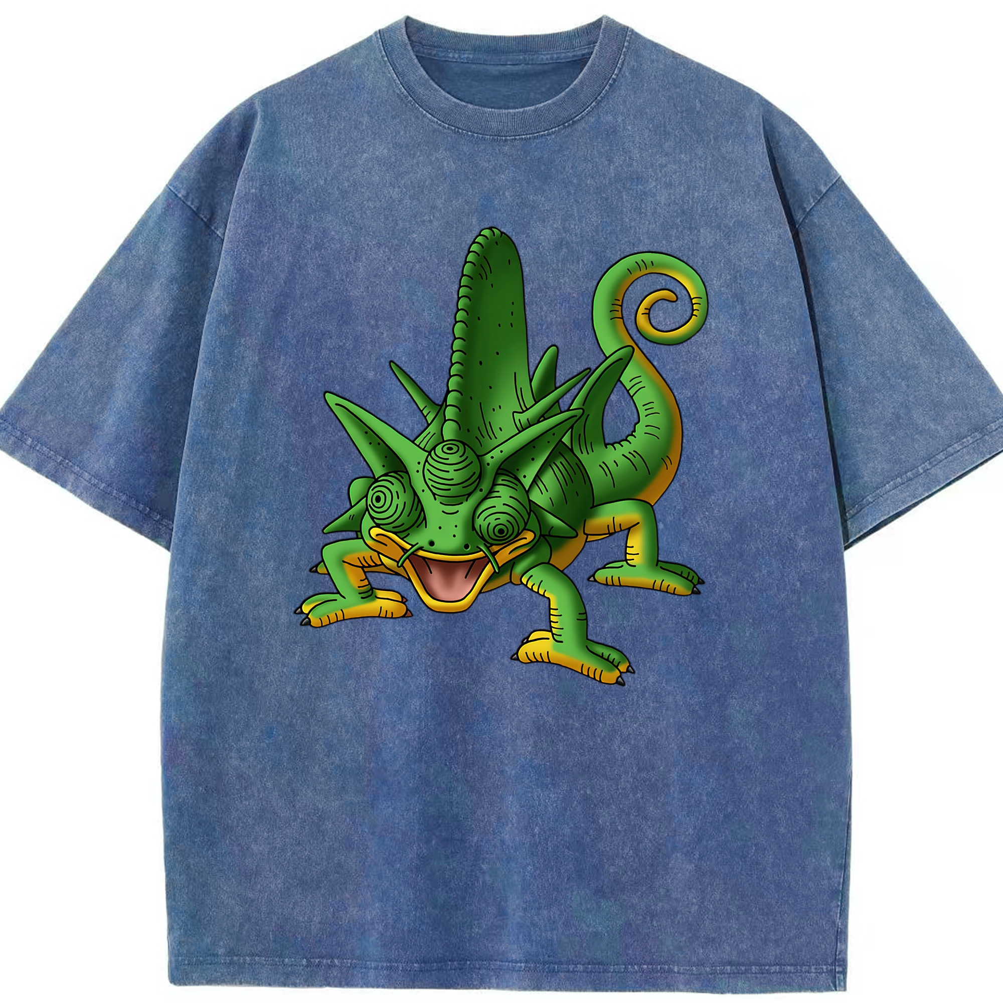 （画像用） ドラゴンクエスト Doragon Kuesuto Dragon Quest 綿100% ヴィンテージ風 半袖Tシャツ（フロントプリント）
