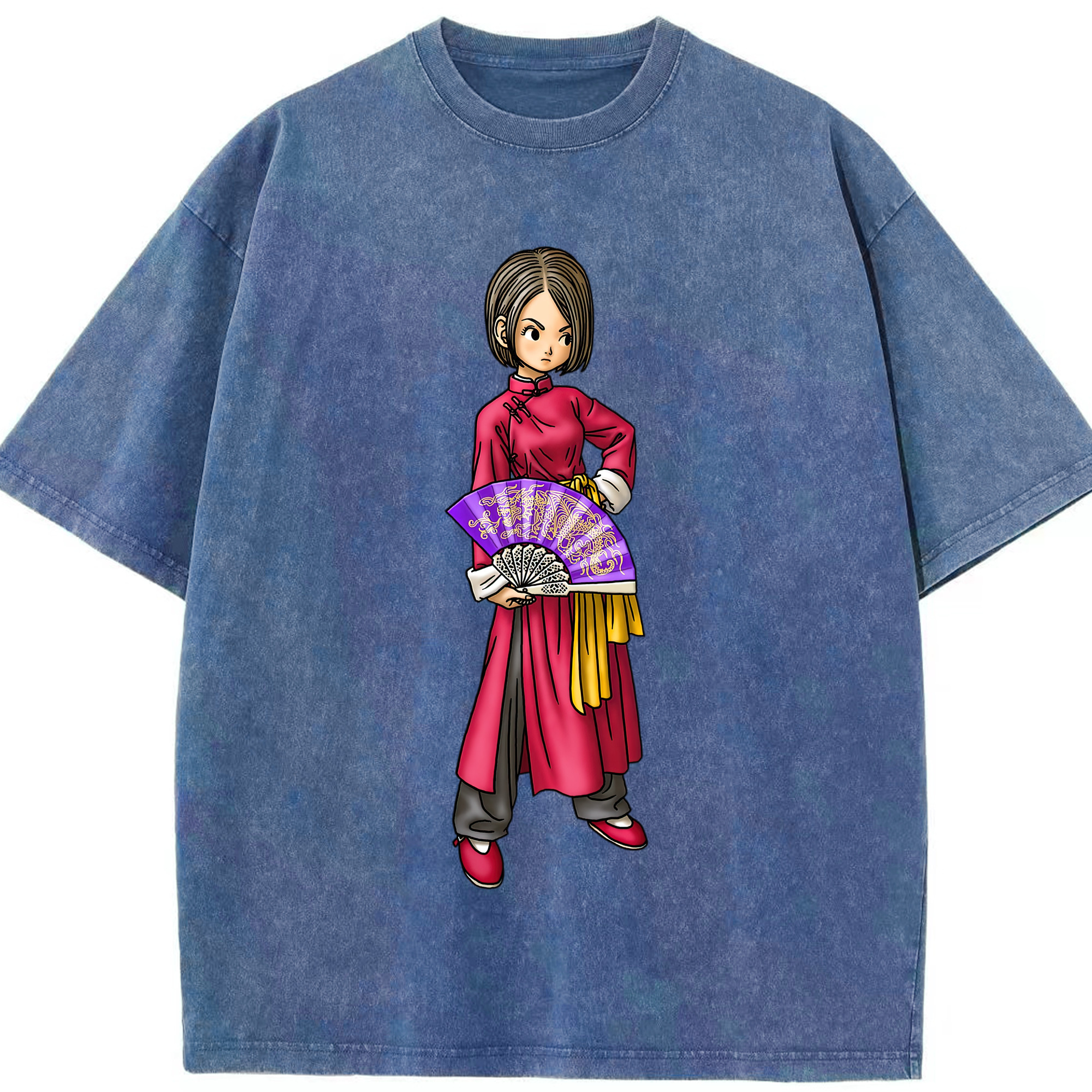 （画像用） ドラゴンクエスト Doragon Kuesuto Dragon Quest 綿100% ヴィンテージ風 半袖Tシャツ（フロントプリント）