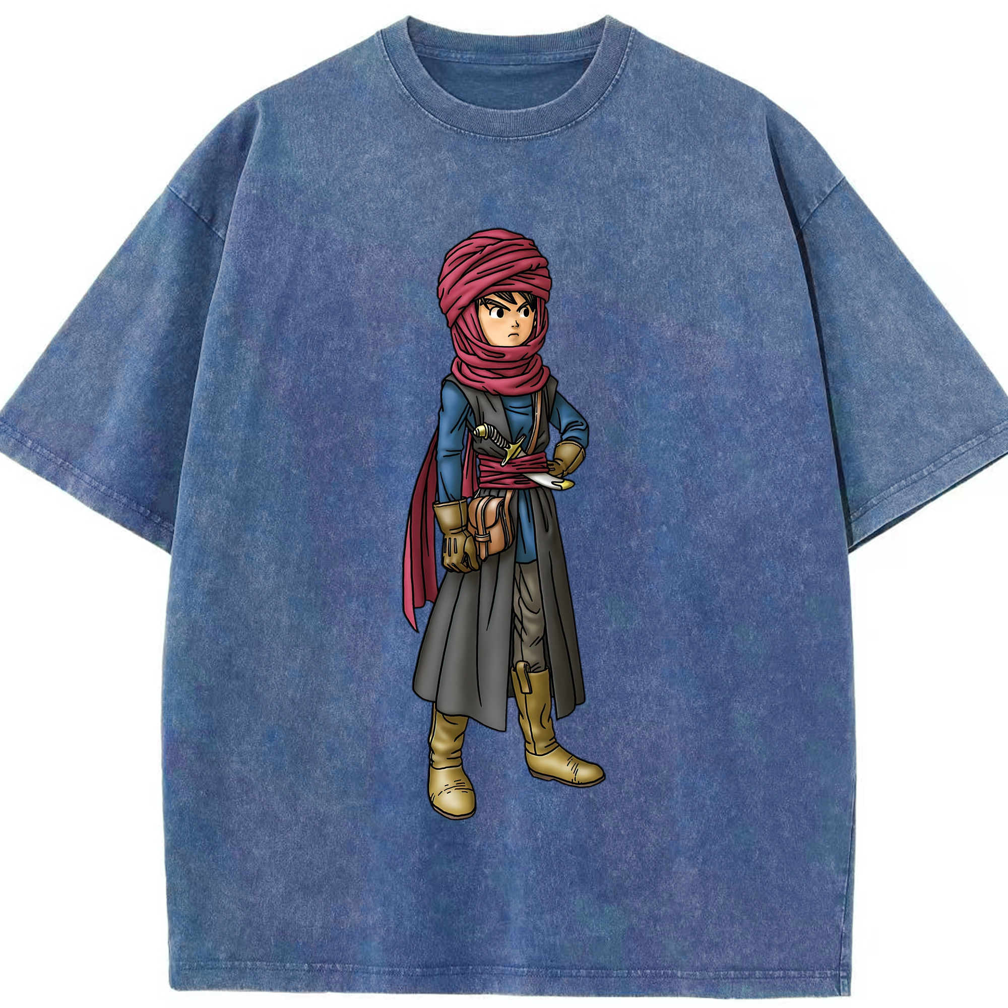 （画像用） ドラゴンクエスト Doragon Kuesuto Dragon Quest 綿100% ヴィンテージ風 半袖Tシャツ（フロントプリント）
