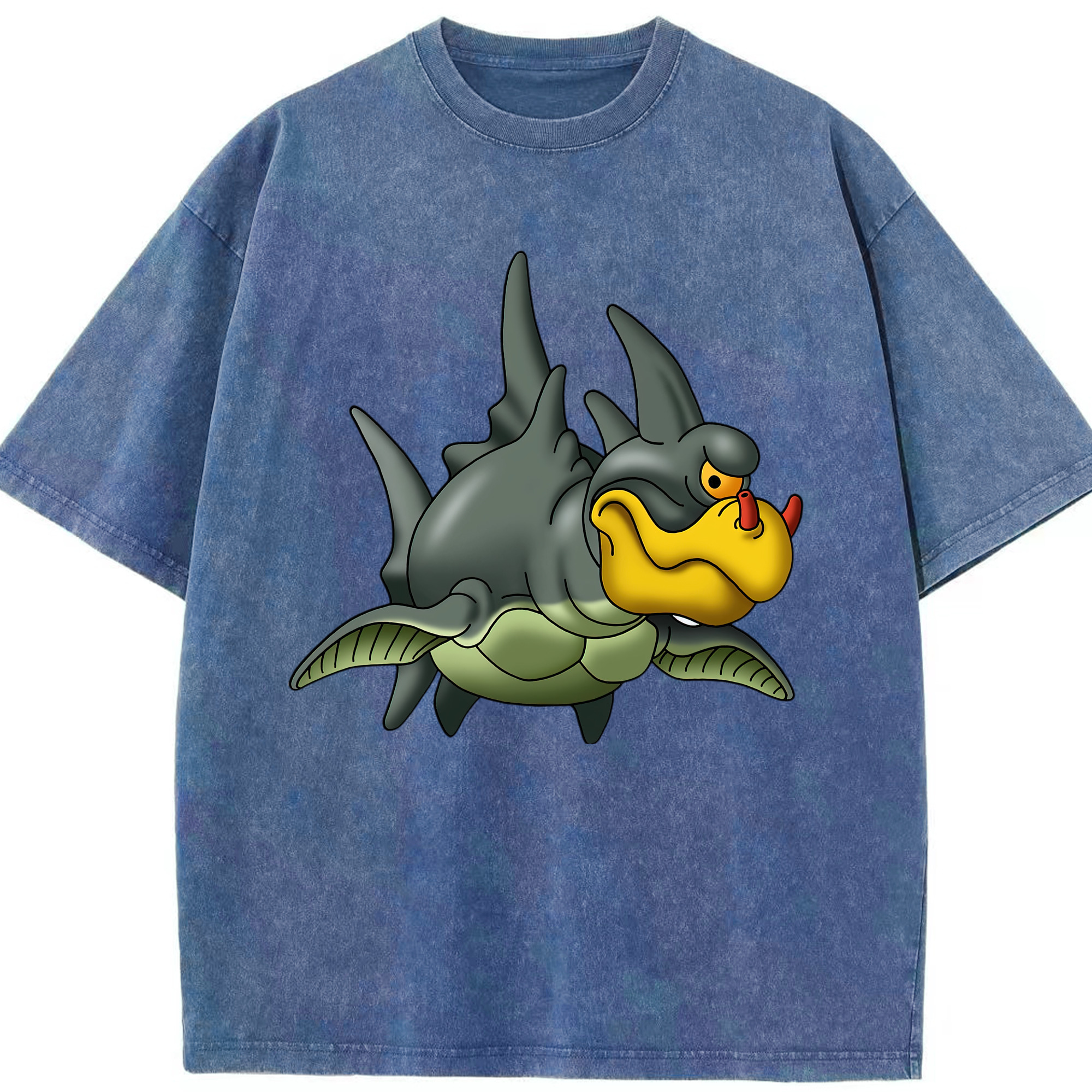（画像用） ドラゴンクエスト Doragon Kuesuto Dragon Quest 綿100% ヴィンテージ風 半袖Tシャツ（フロントプリント）