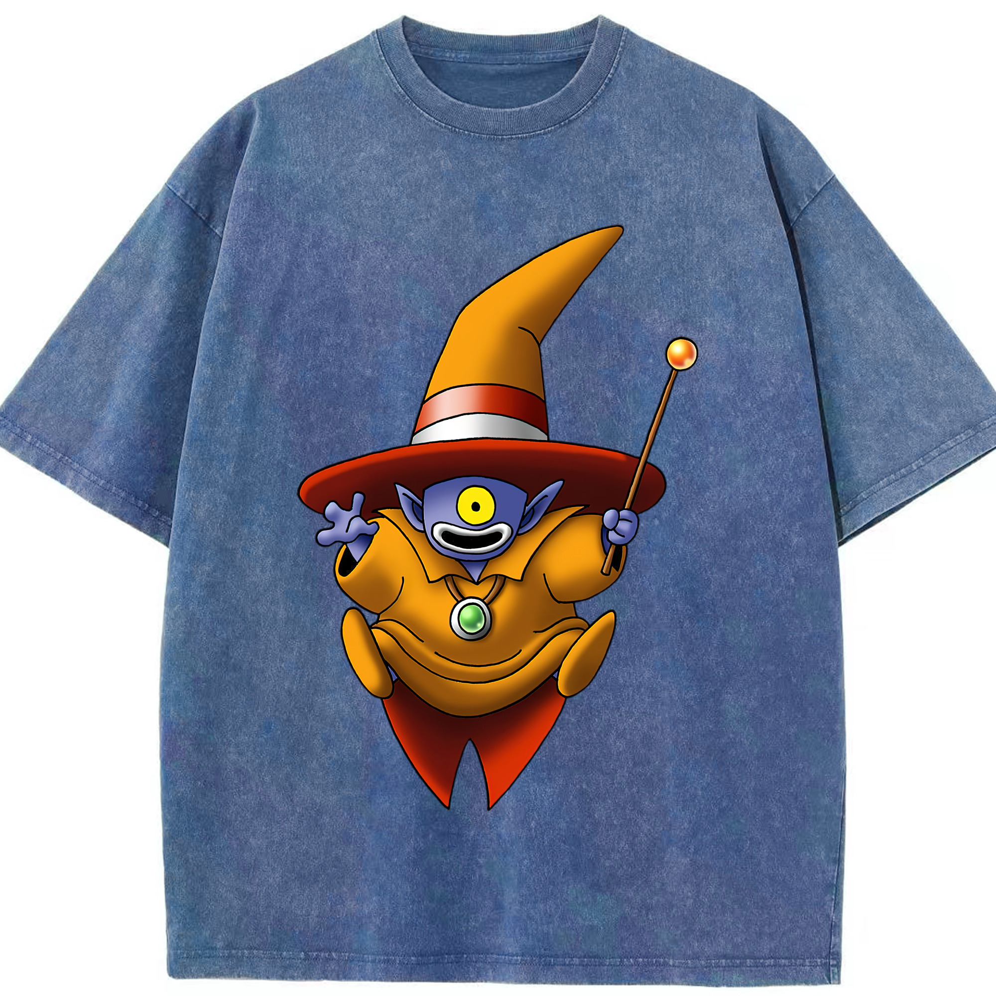 （画像用） ドラゴンクエスト Doragon Kuesuto Dragon Quest 綿100% ヴィンテージ風 半袖Tシャツ（フロントプリント）
