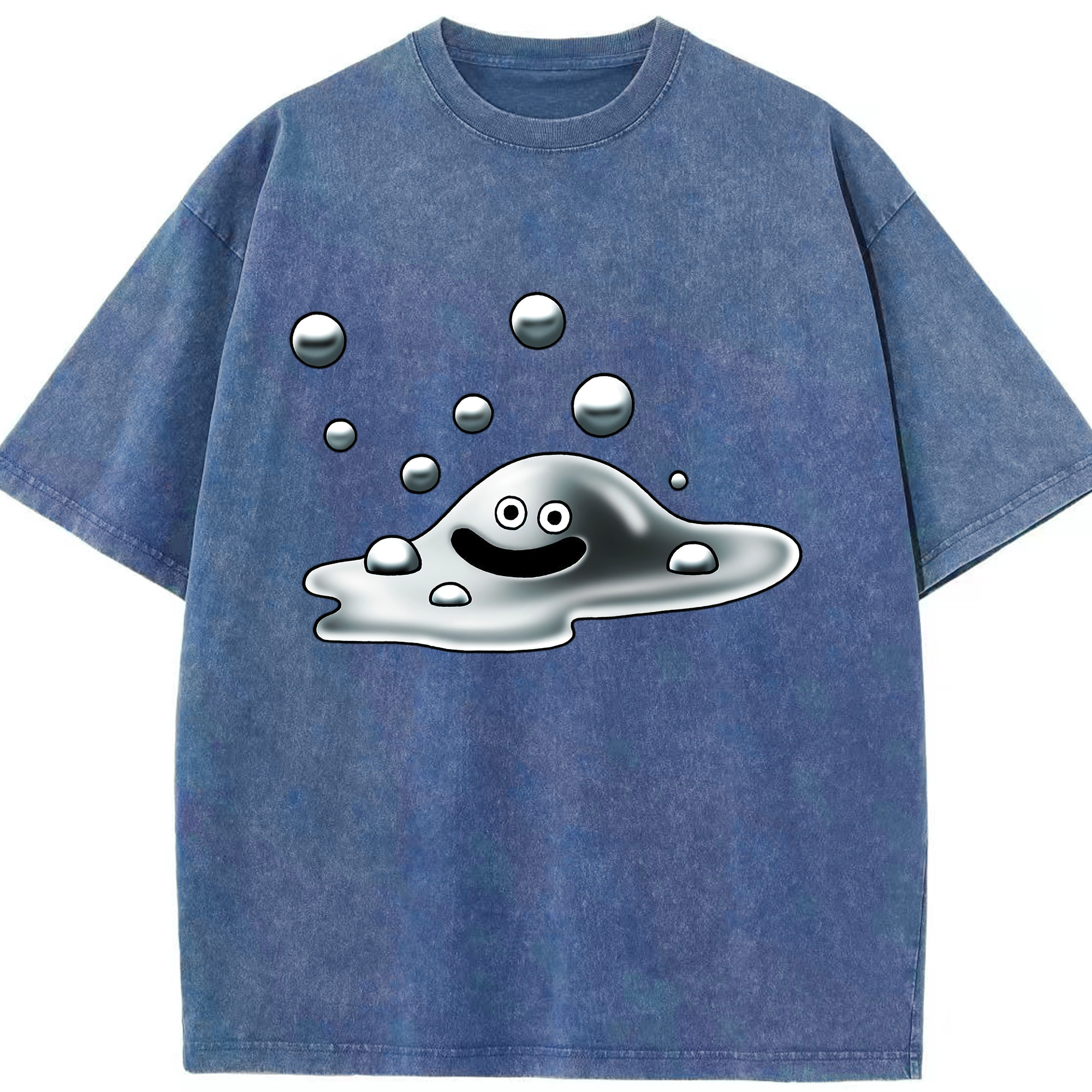 （画像用） ドラゴンクエスト Doragon Kuesuto Dragon Quest 綿100% ヴィンテージ風 半袖Tシャツ（フロントプリント）