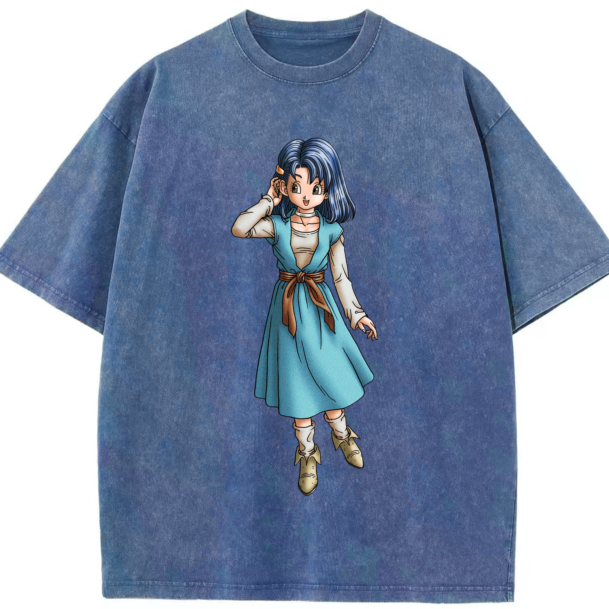 （画像用） ドラゴンクエスト Doragon Kuesuto Dragon Quest 綿100% ヴィンテージ風 半袖Tシャツ（フロントプリント）