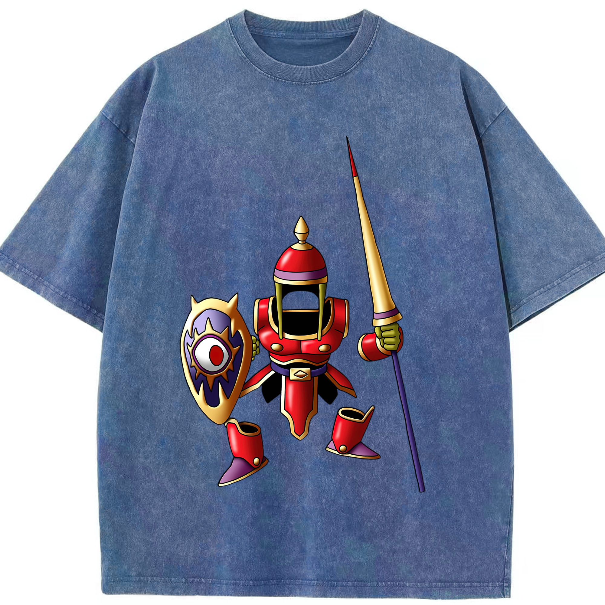 （画像用） ドラゴンクエスト Doragon Kuesuto Dragon Quest 綿100% ヴィンテージ風 半袖Tシャツ（フロントプリント）