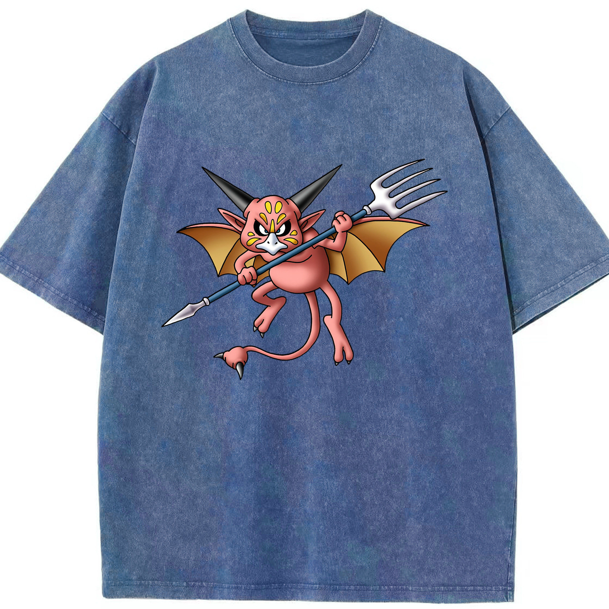 （画像用） ドラゴンクエスト Doragon Kuesuto Dragon Quest 綿100% ヴィンテージ風 半袖Tシャツ（フロントプリント）