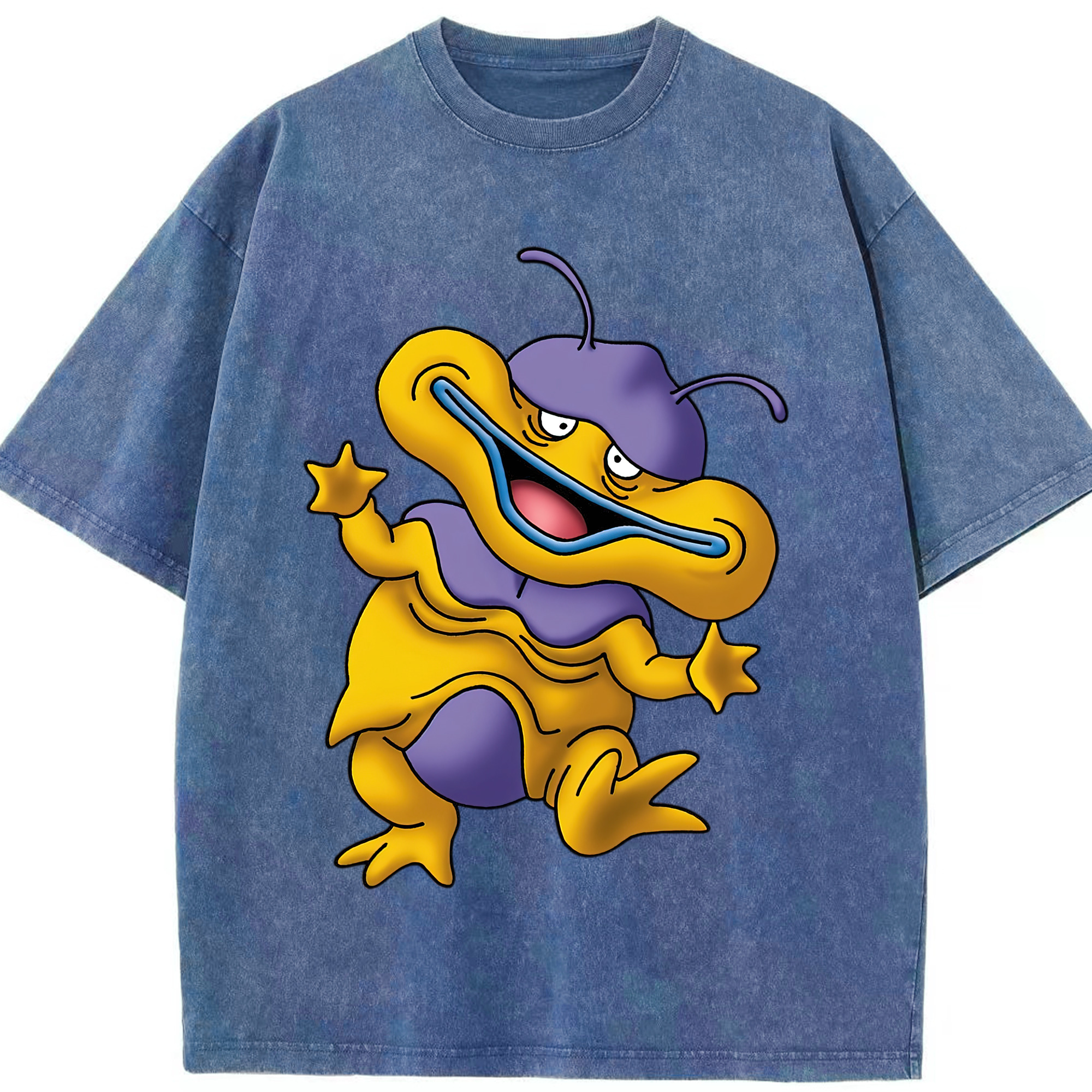 （画像用） ドラゴンクエスト Doragon Kuesuto Dragon Quest 綿100% ヴィンテージ風 半袖Tシャツ（フロントプリント）