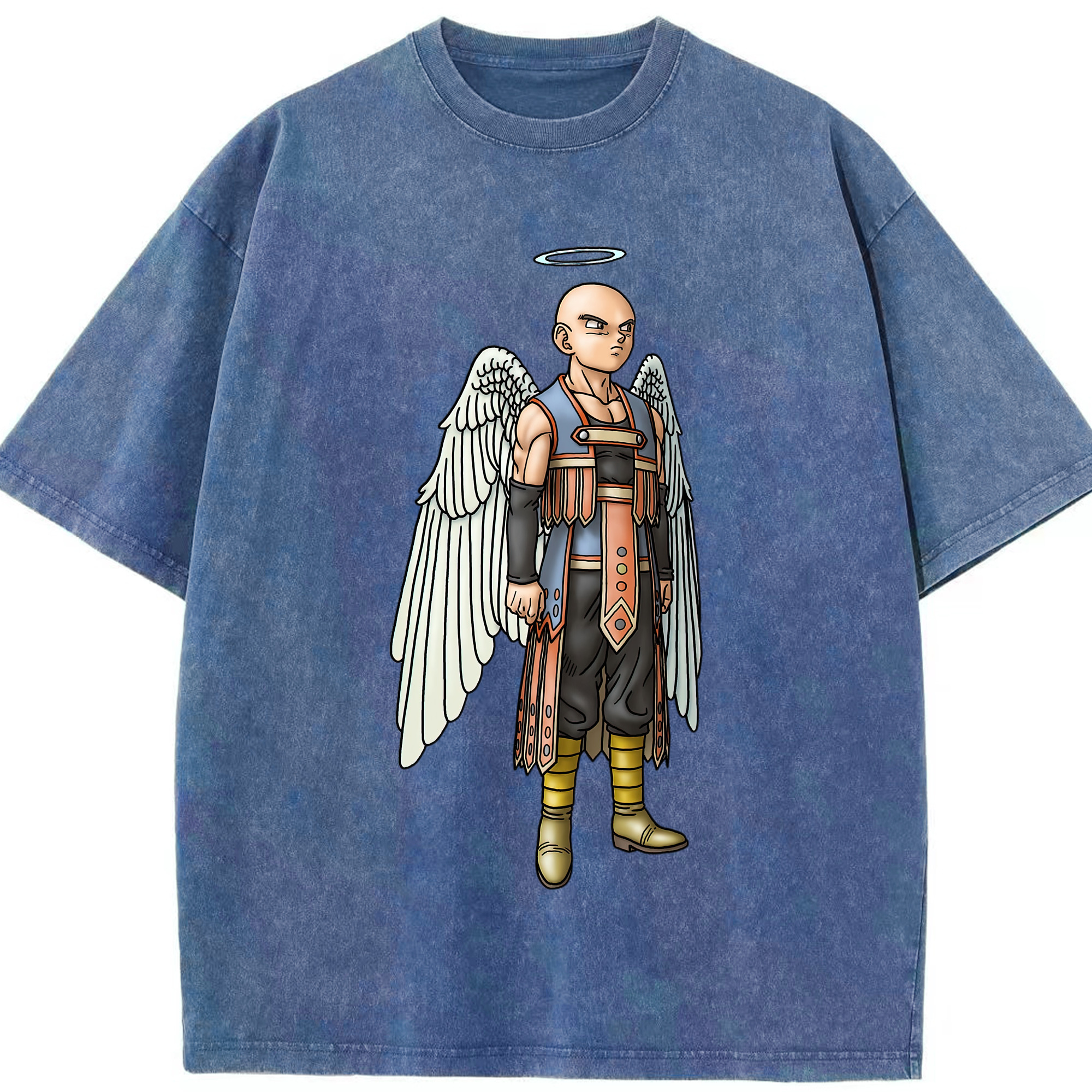 （画像用） ドラゴンクエスト Doragon Kuesuto Dragon Quest 綿100% ヴィンテージ風 半袖Tシャツ（フロントプリント）