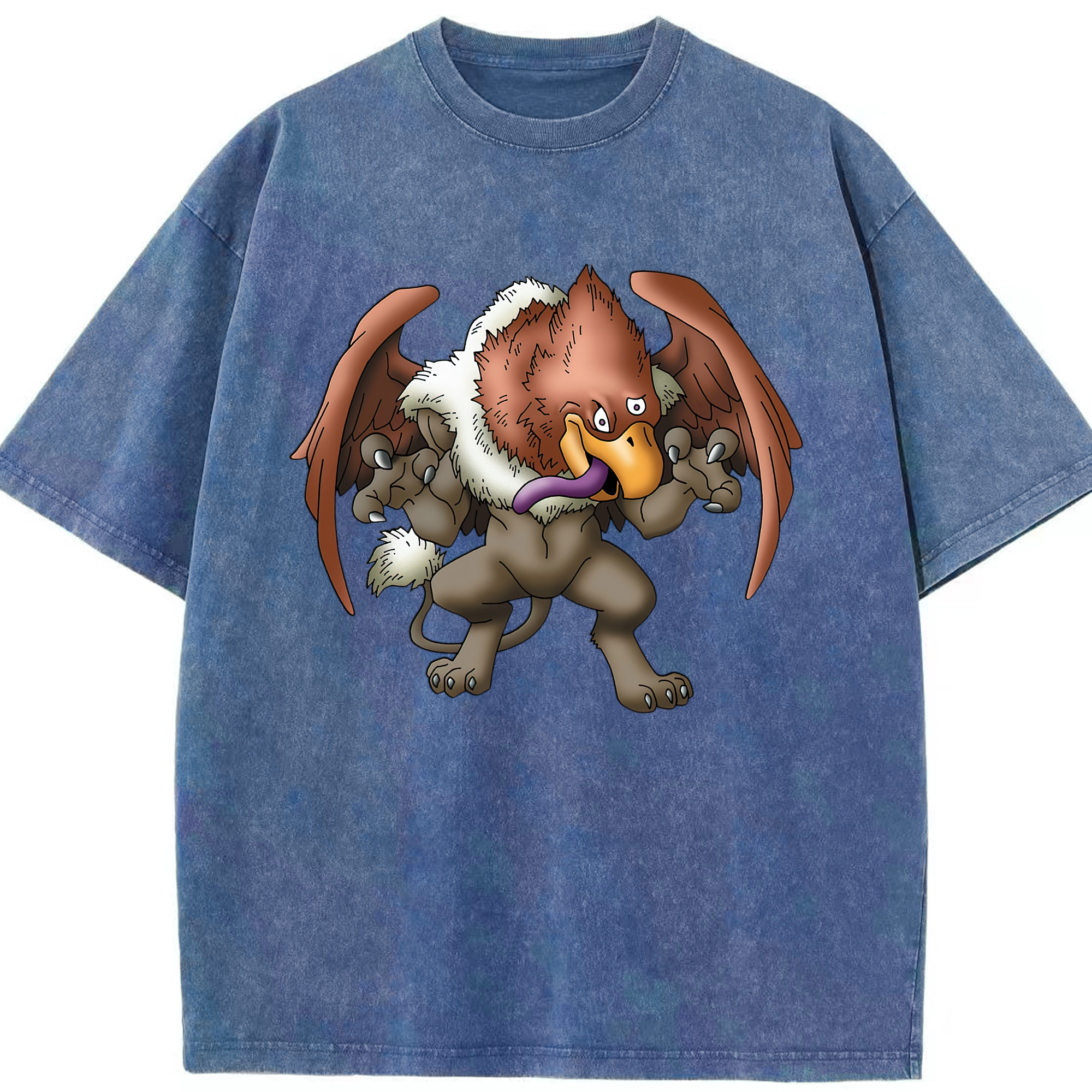 （画像用） ドラゴンクエスト Doragon Kuesuto Dragon Quest 綿100% ヴィンテージ風 半袖Tシャツ（フロントプリント）