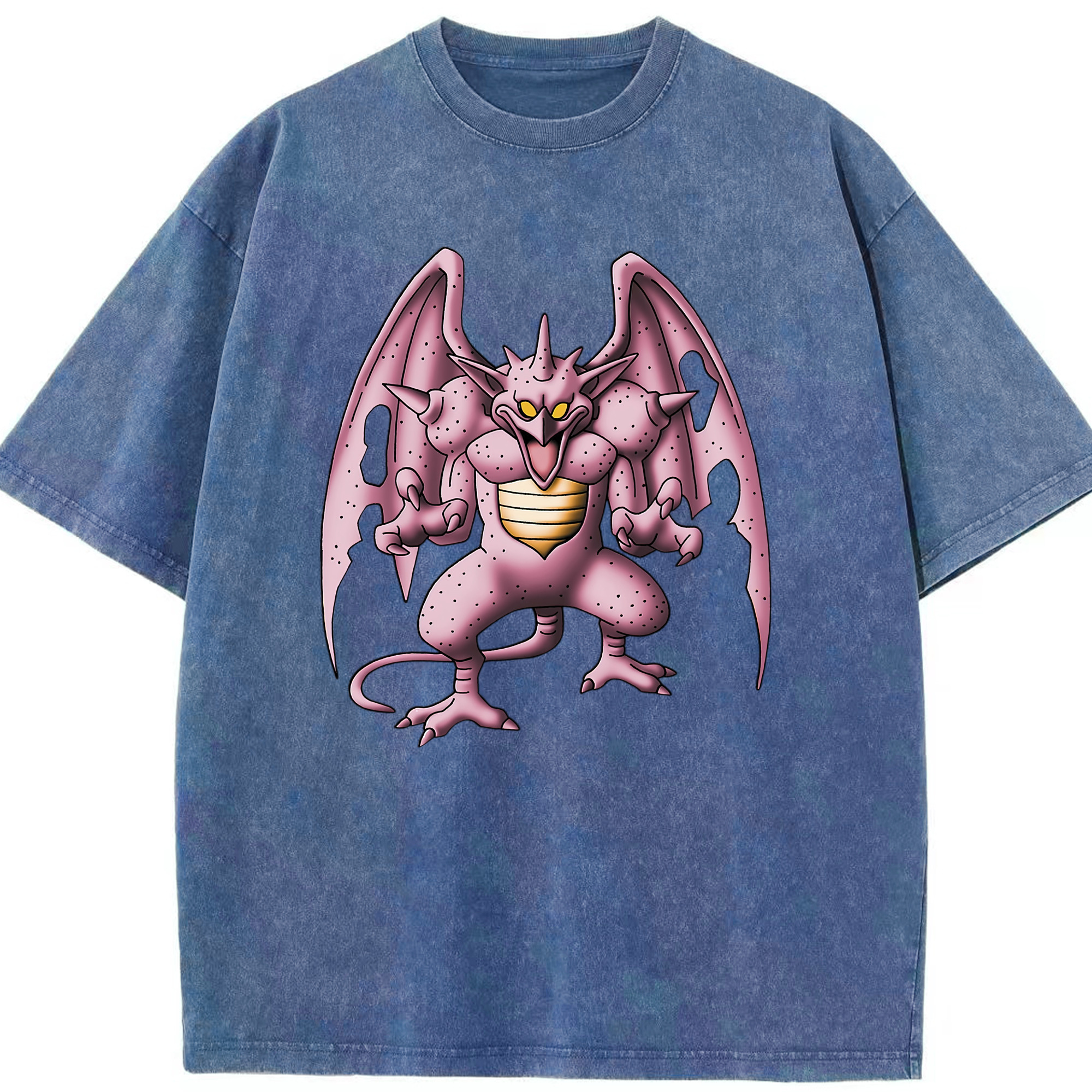 （画像用） ドラゴンクエスト Doragon Kuesuto Dragon Quest 綿100% ヴィンテージ風 半袖Tシャツ（フロントプリント）