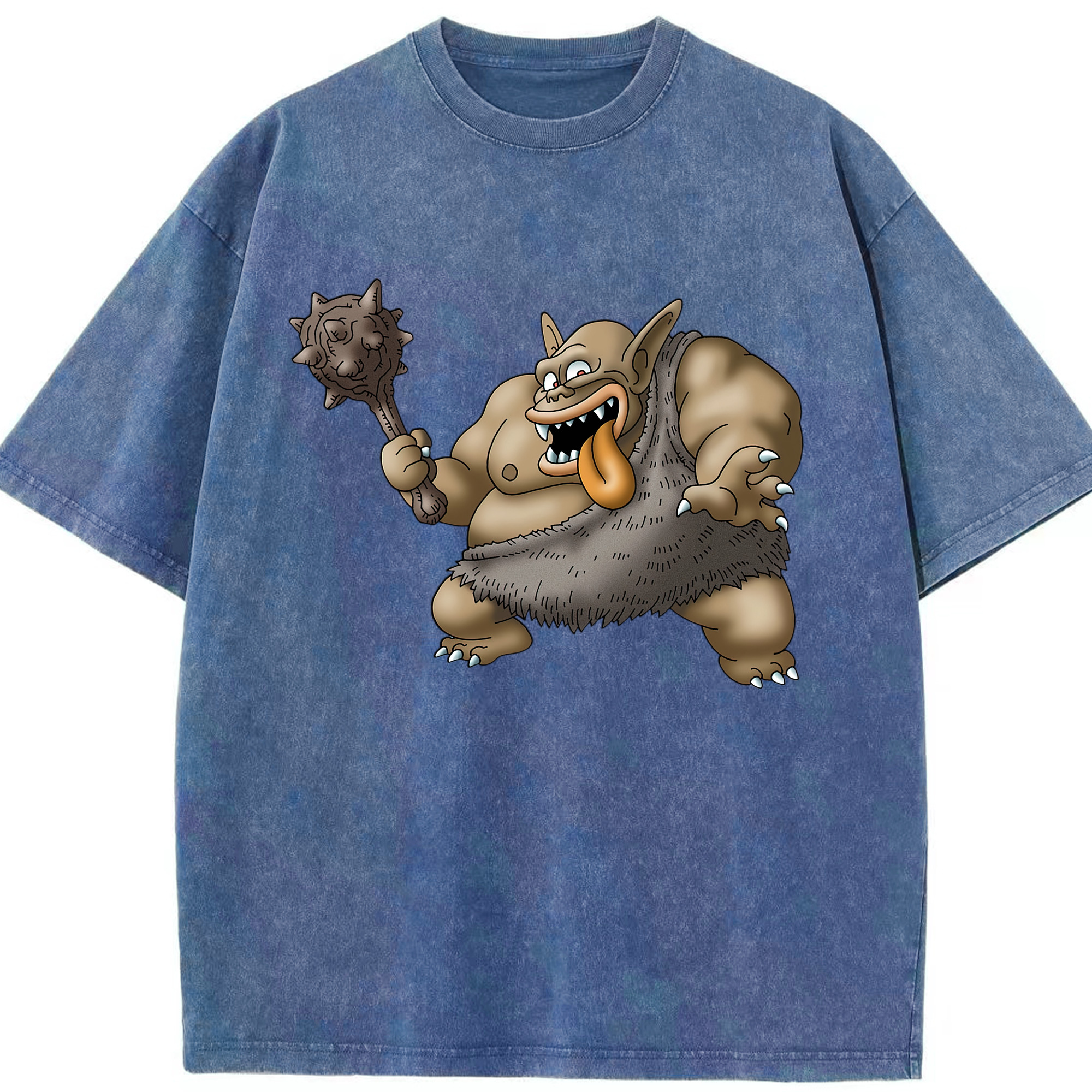 （画像用） ドラゴンクエスト Doragon Kuesuto Dragon Quest 綿100% ヴィンテージ風 半袖Tシャツ（フロントプリント）