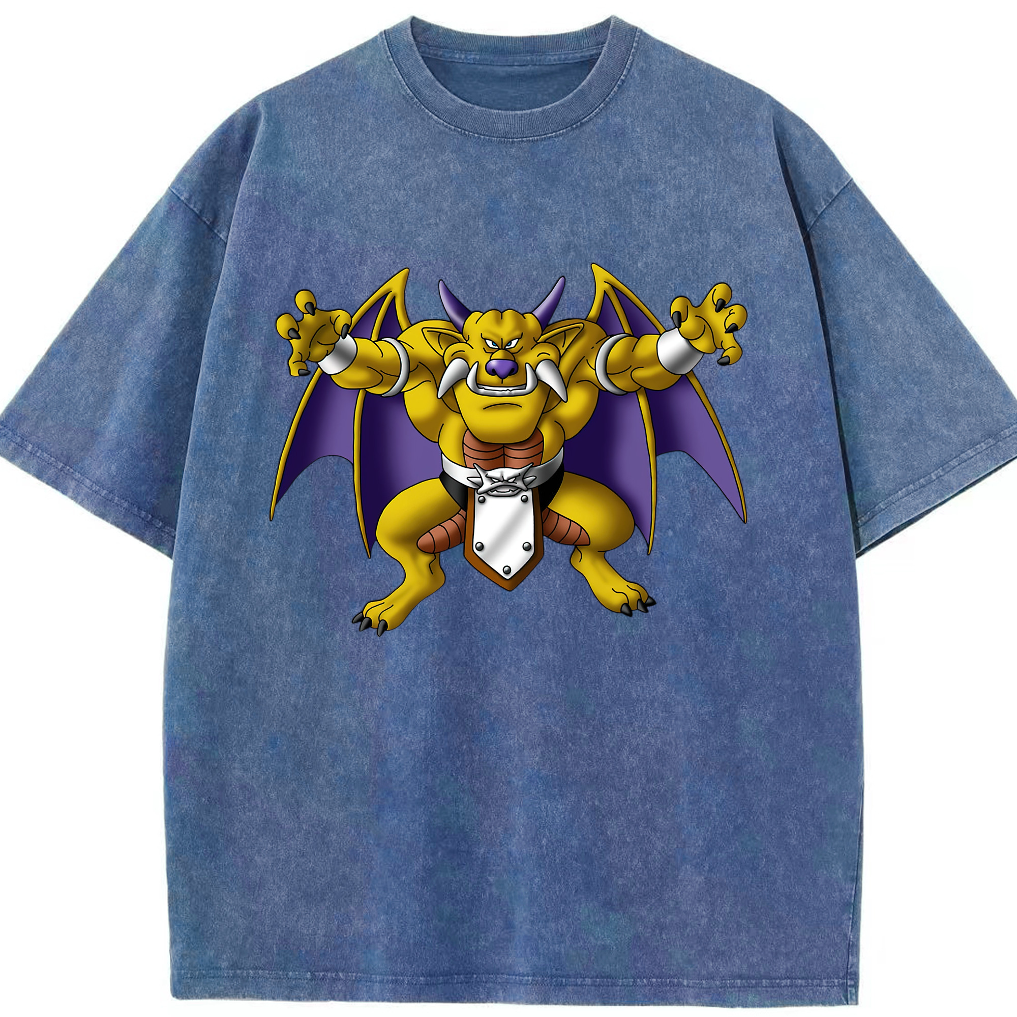 （画像用） ドラゴンクエスト Doragon Kuesuto Dragon Quest 綿100% ヴィンテージ風 半袖Tシャツ（フロントプリント）