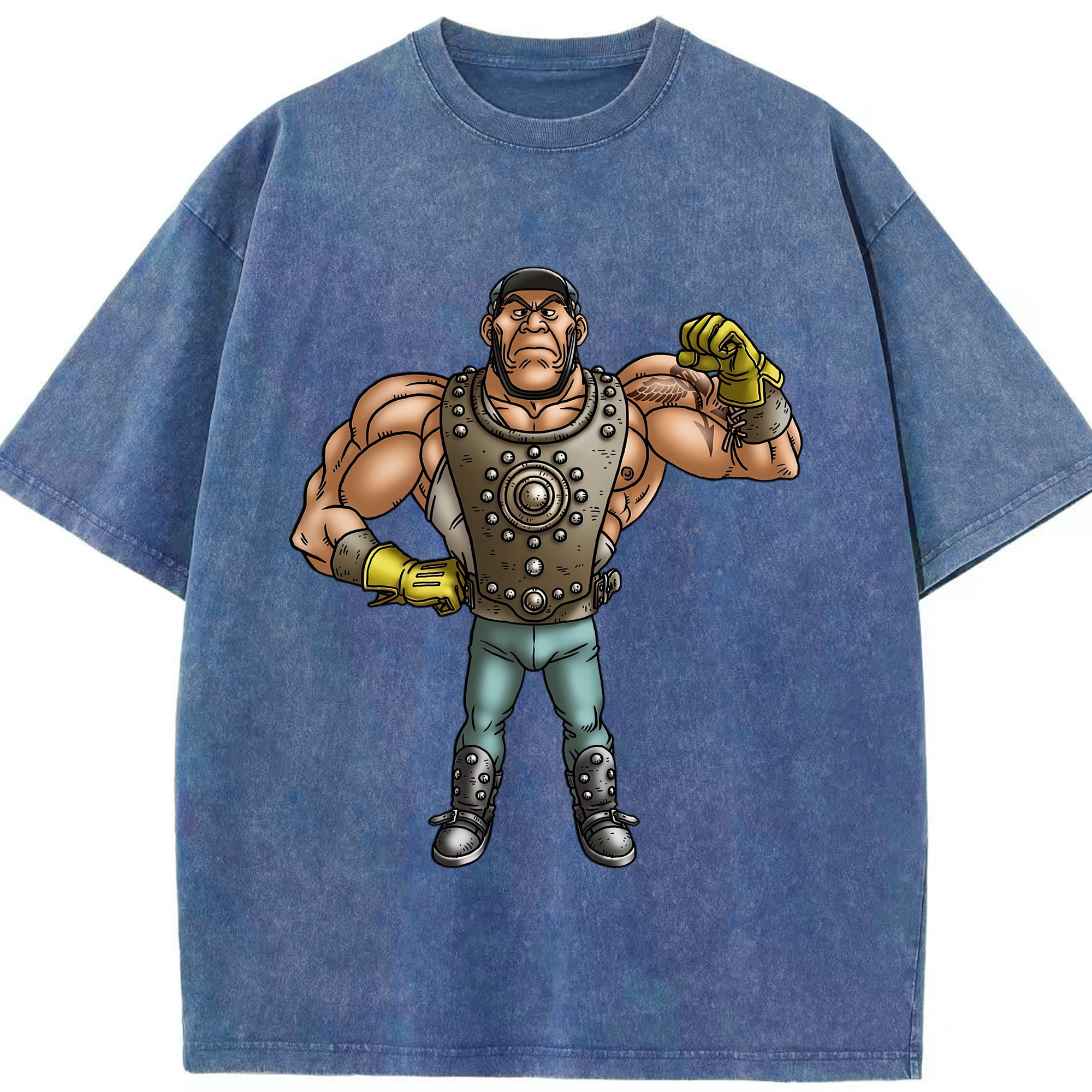 （画像用） ドラゴンクエスト Doragon Kuesuto Dragon Quest 綿100% ヴィンテージ風 半袖Tシャツ（フロントプリント）
