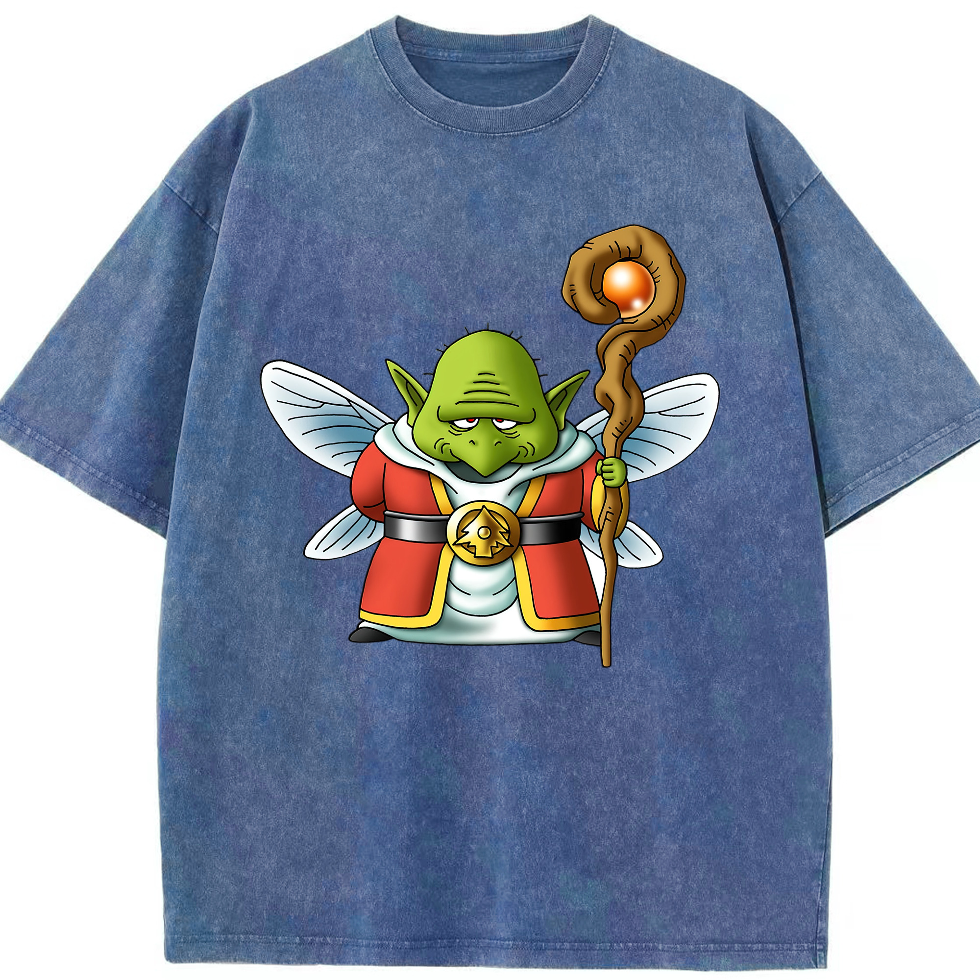 （画像用） ドラゴンクエスト Doragon Kuesuto Dragon Quest 綿100% ヴィンテージ風 半袖Tシャツ（フロントプリント）