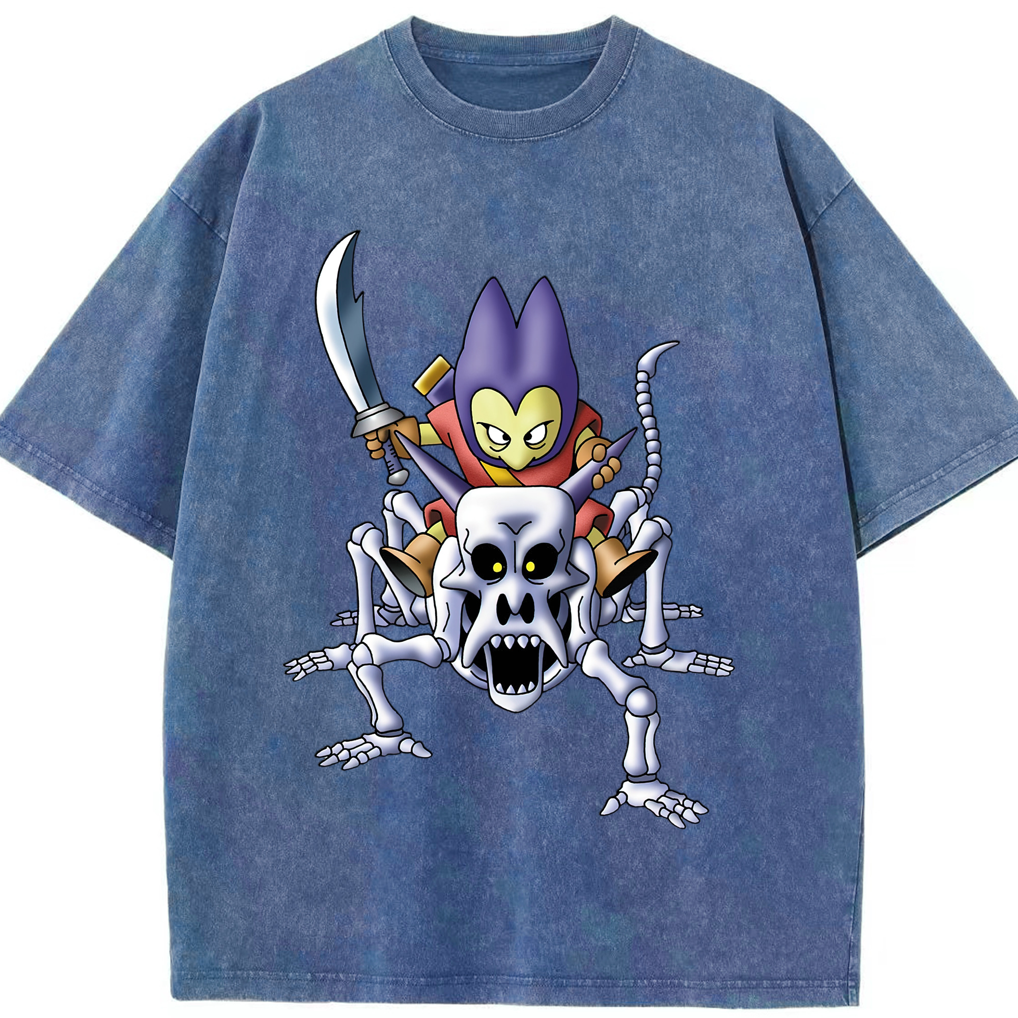 （画像用） ドラゴンクエスト Doragon Kuesuto Dragon Quest 綿100% ヴィンテージ風 半袖Tシャツ（フロントプリント）