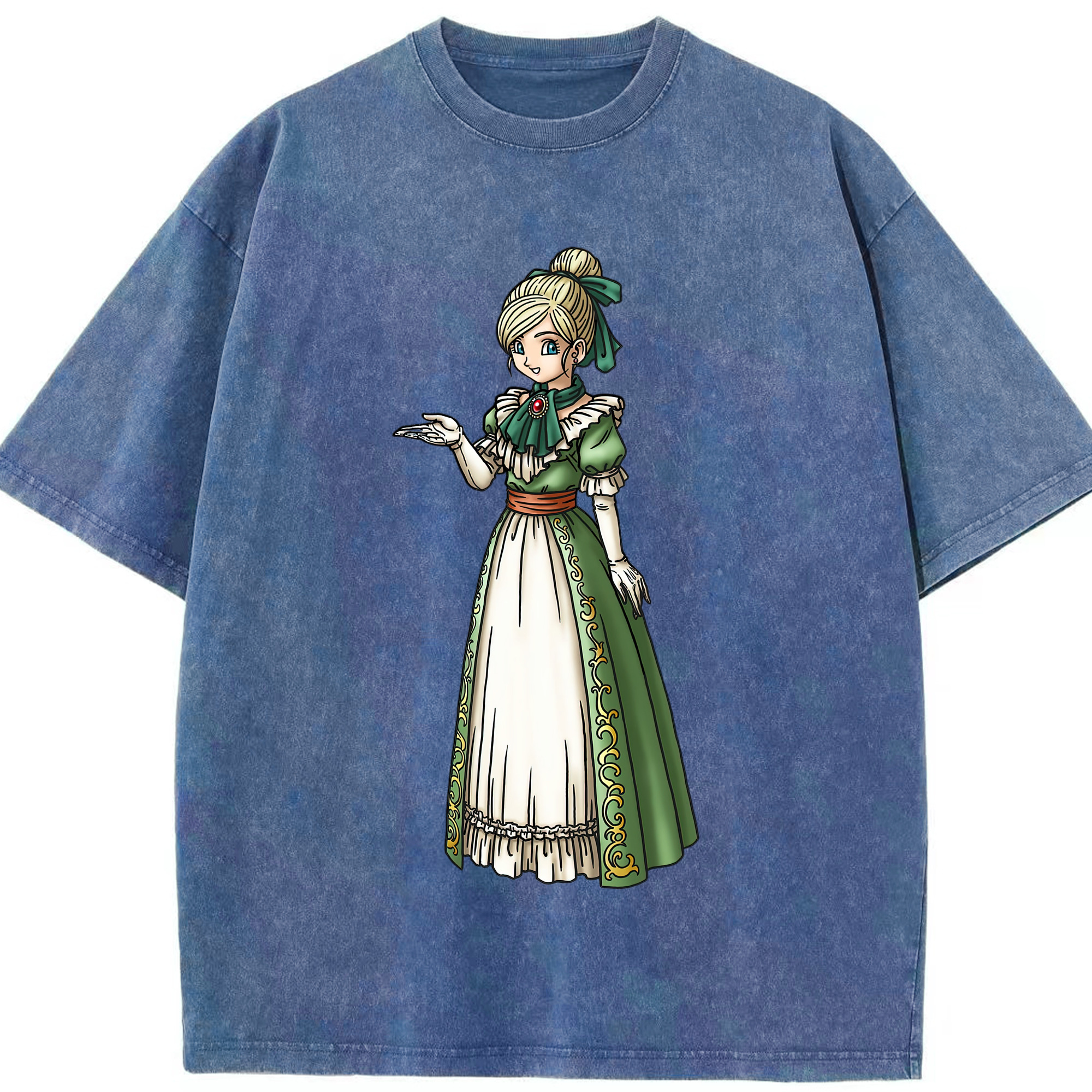 （画像用） ドラゴンクエスト Doragon Kuesuto Dragon Quest 綿100% ヴィンテージ風 半袖Tシャツ（フロントプリント）