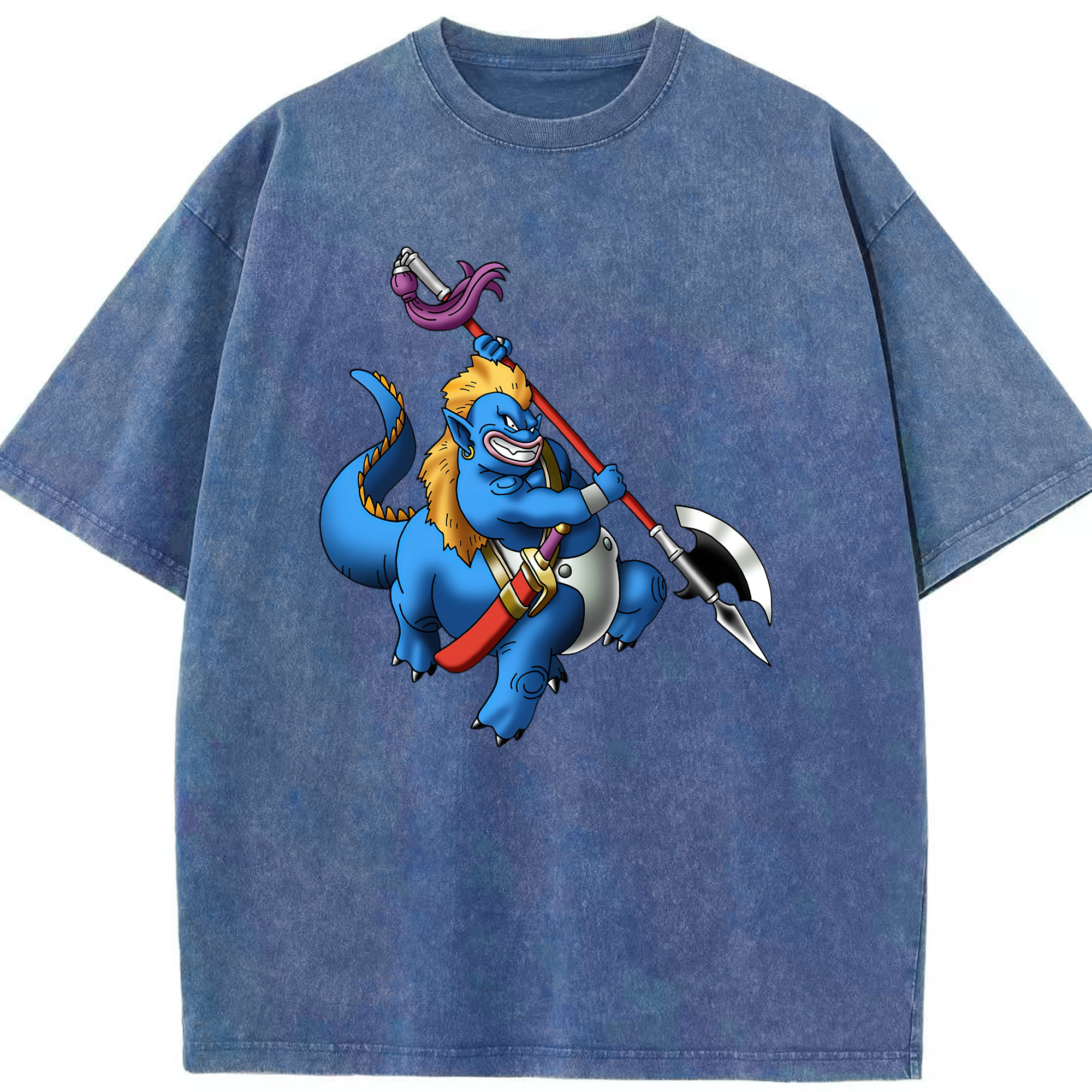 （画像用） ドラゴンクエスト Doragon Kuesuto Dragon Quest 綿100% ヴィンテージ風 半袖Tシャツ（フロントプリント）