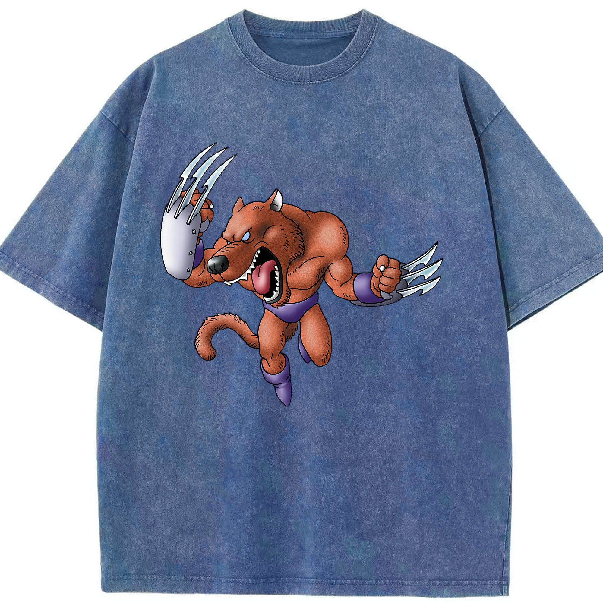 （画像用） ドラゴンクエスト Doragon Kuesuto Dragon Quest 綿100% ヴィンテージ風 半袖Tシャツ（フロントプリント）
