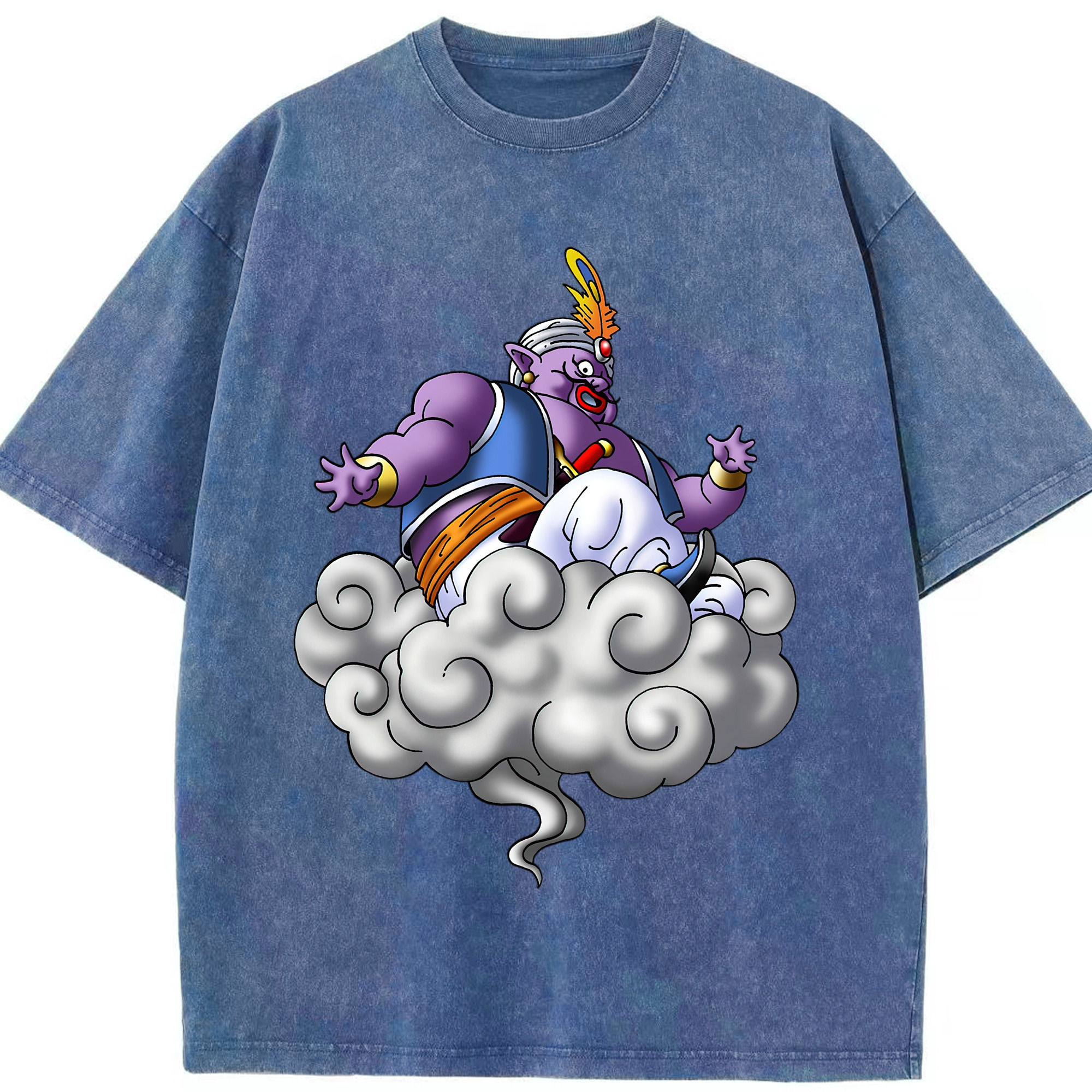 （画像用） ドラゴンクエスト Doragon Kuesuto Dragon Quest 綿100% ヴィンテージ風 半袖Tシャツ（フロントプリント）