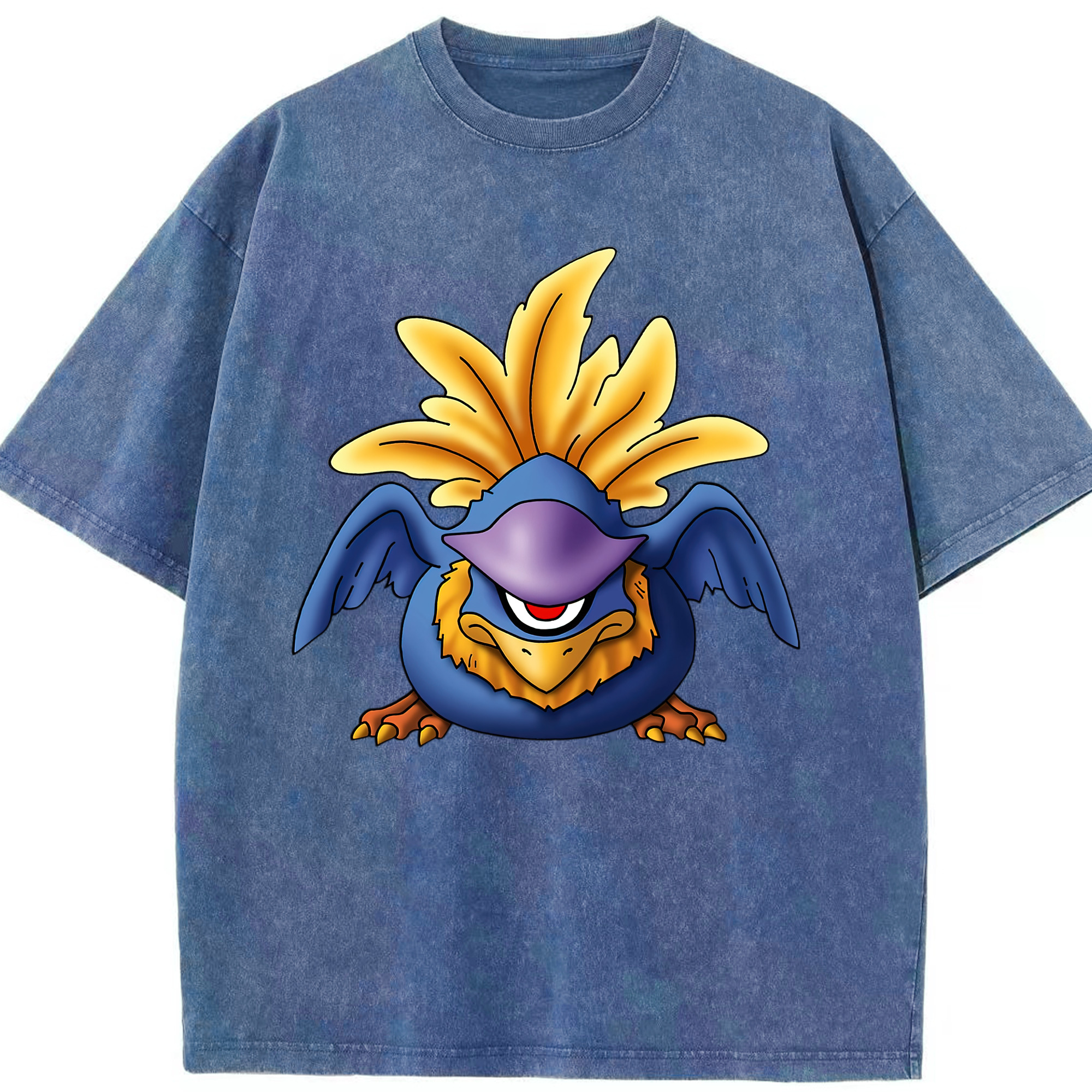 （画像用） ドラゴンクエスト Doragon Kuesuto Dragon Quest 綿100% ヴィンテージ風 半袖Tシャツ（フロントプリント）
