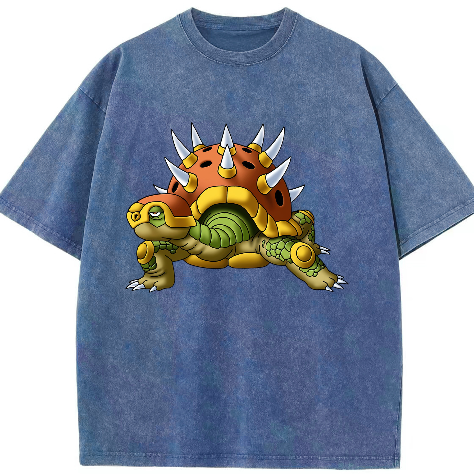 （画像用） ドラゴンクエスト Doragon Kuesuto Dragon Quest 綿100% ヴィンテージ風 半袖Tシャツ（フロントプリント）