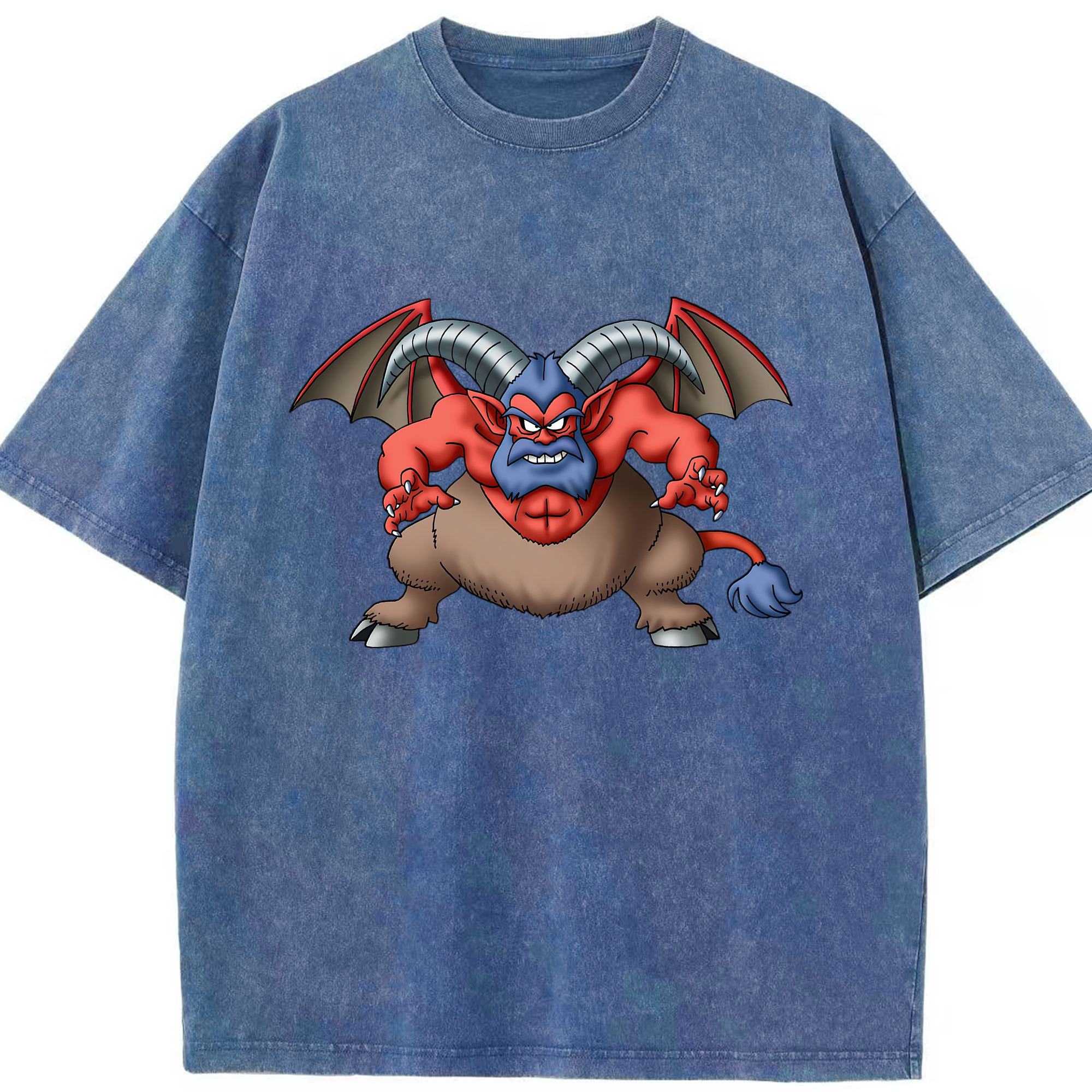 （画像用） ドラゴンクエスト Doragon Kuesuto Dragon Quest 綿100% ヴィンテージ風 半袖Tシャツ（フロントプリント）